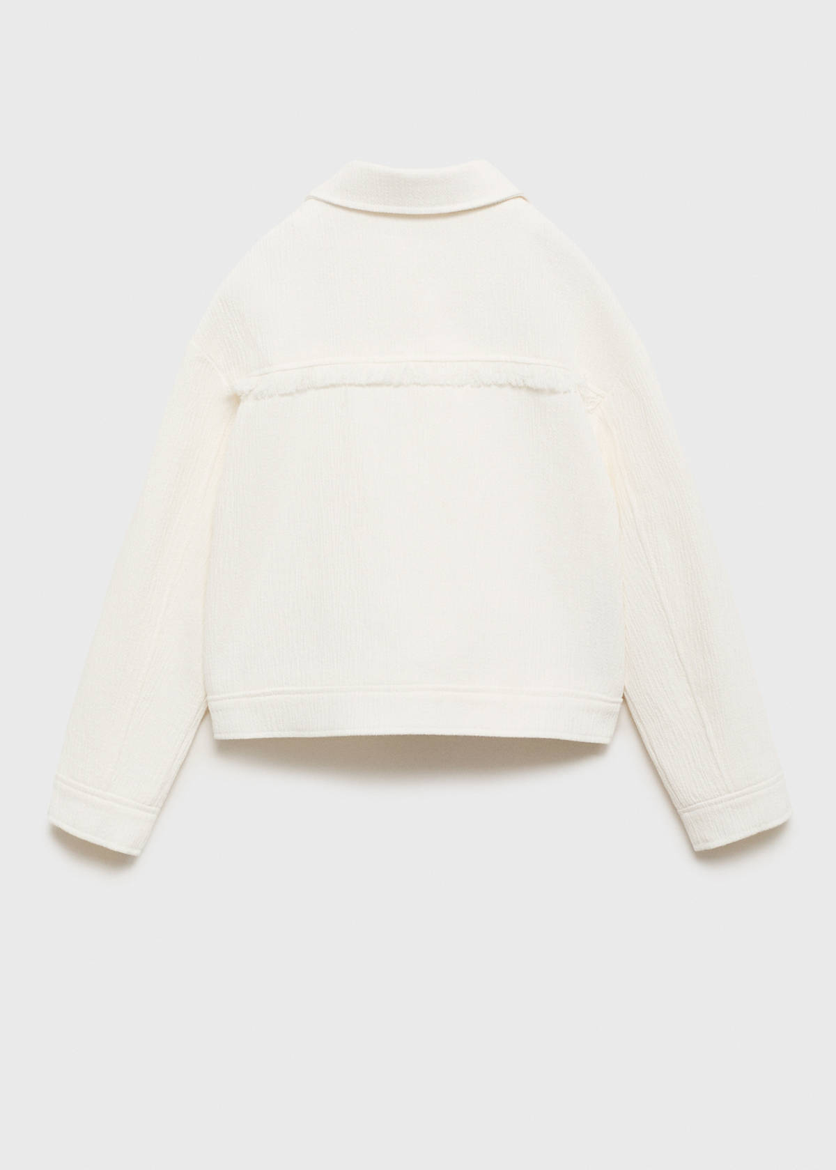 Pocket textured jacket — Ecru