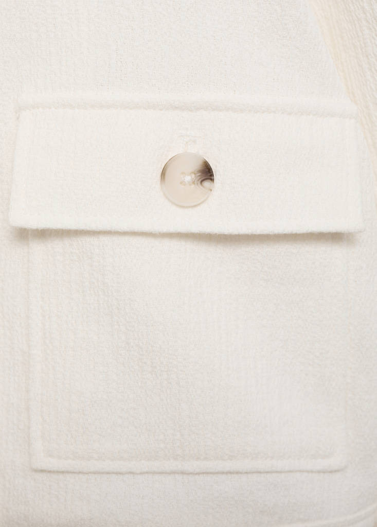 Pocket textured jacket — Ecru