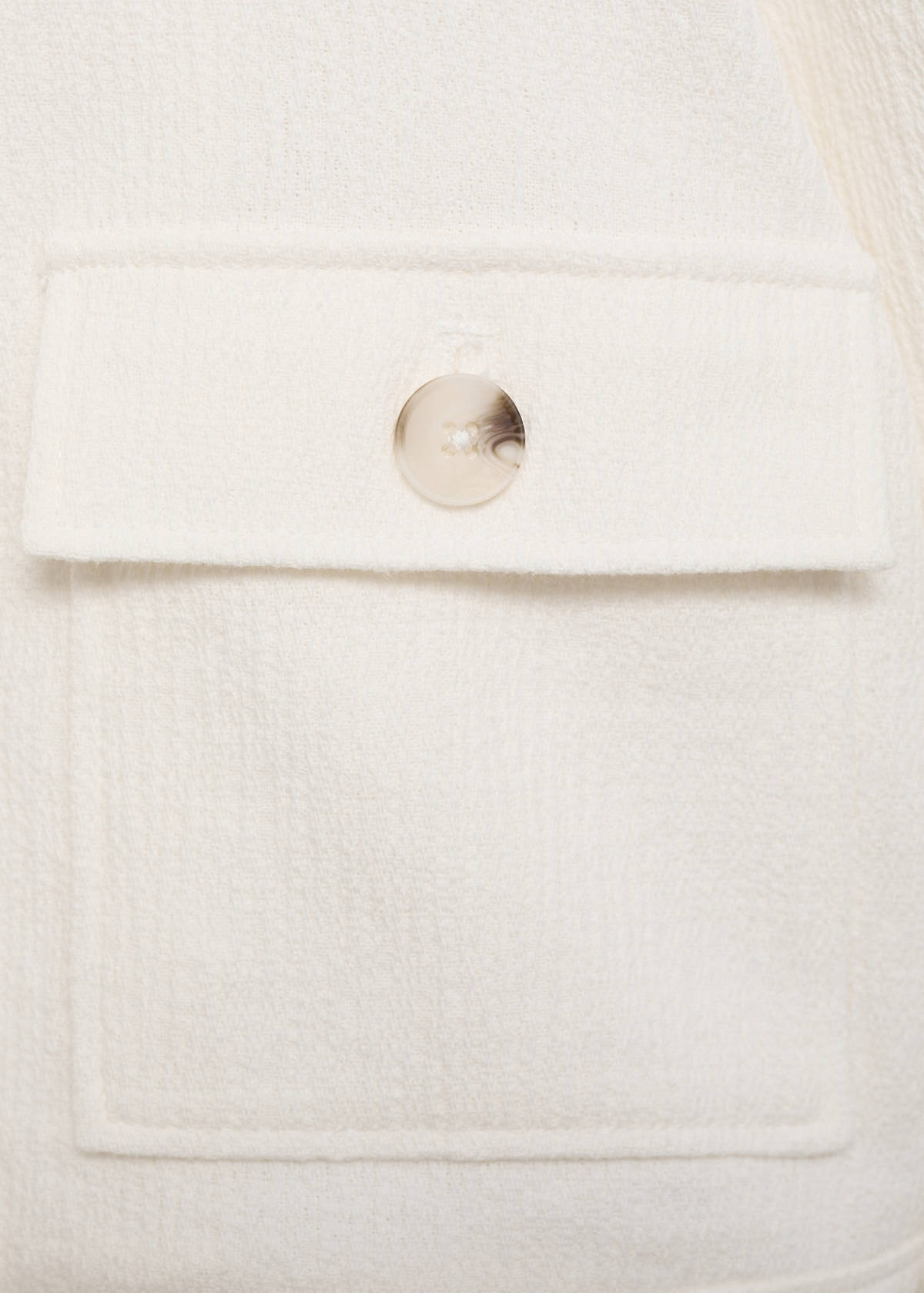 Pocket textured jacket — Ecru