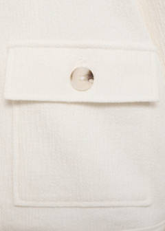 Pocket textured jacket — Ecru 5