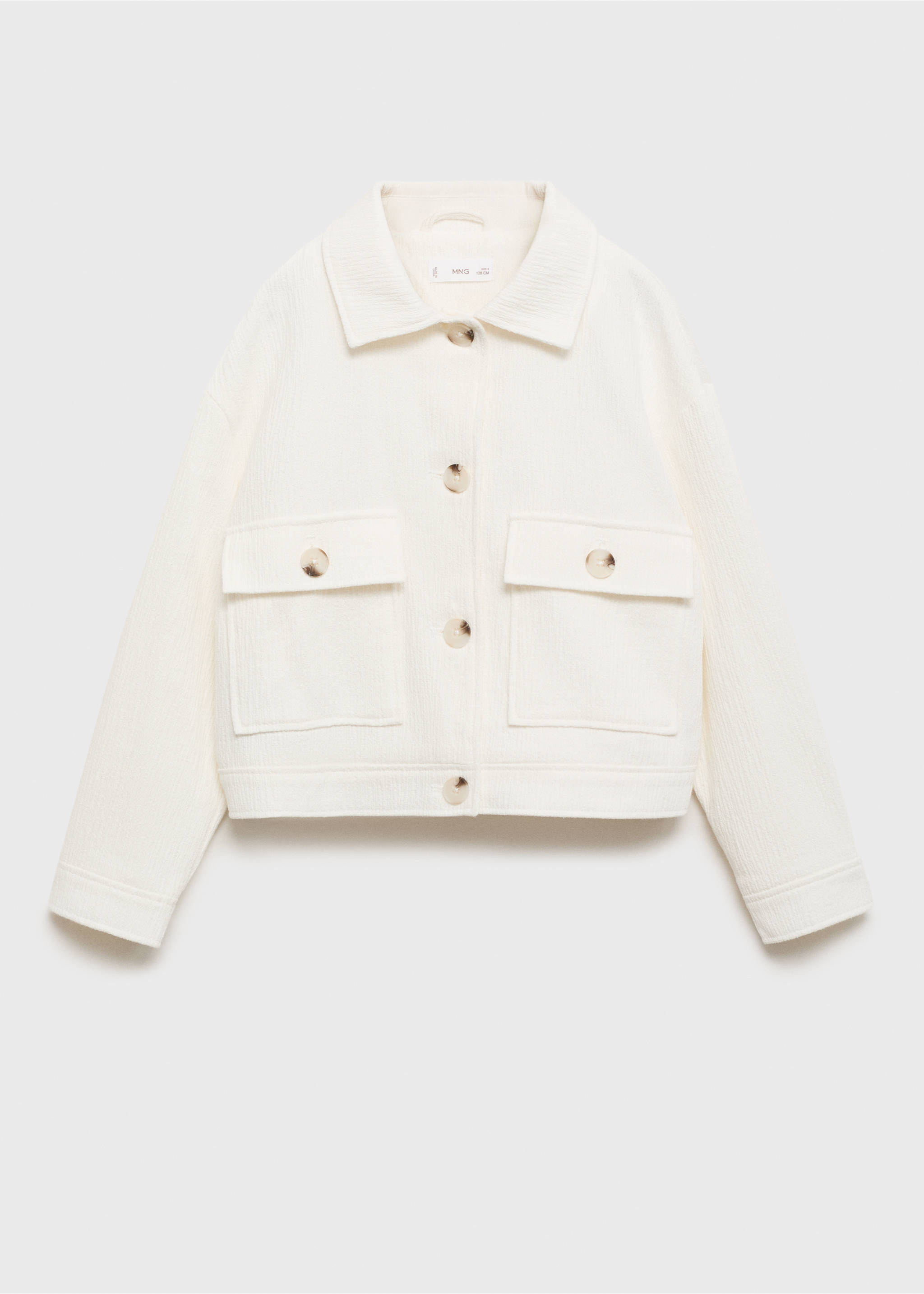 Pocket textured jacket - Article without model, Ecru. Ref: 87094789-00.