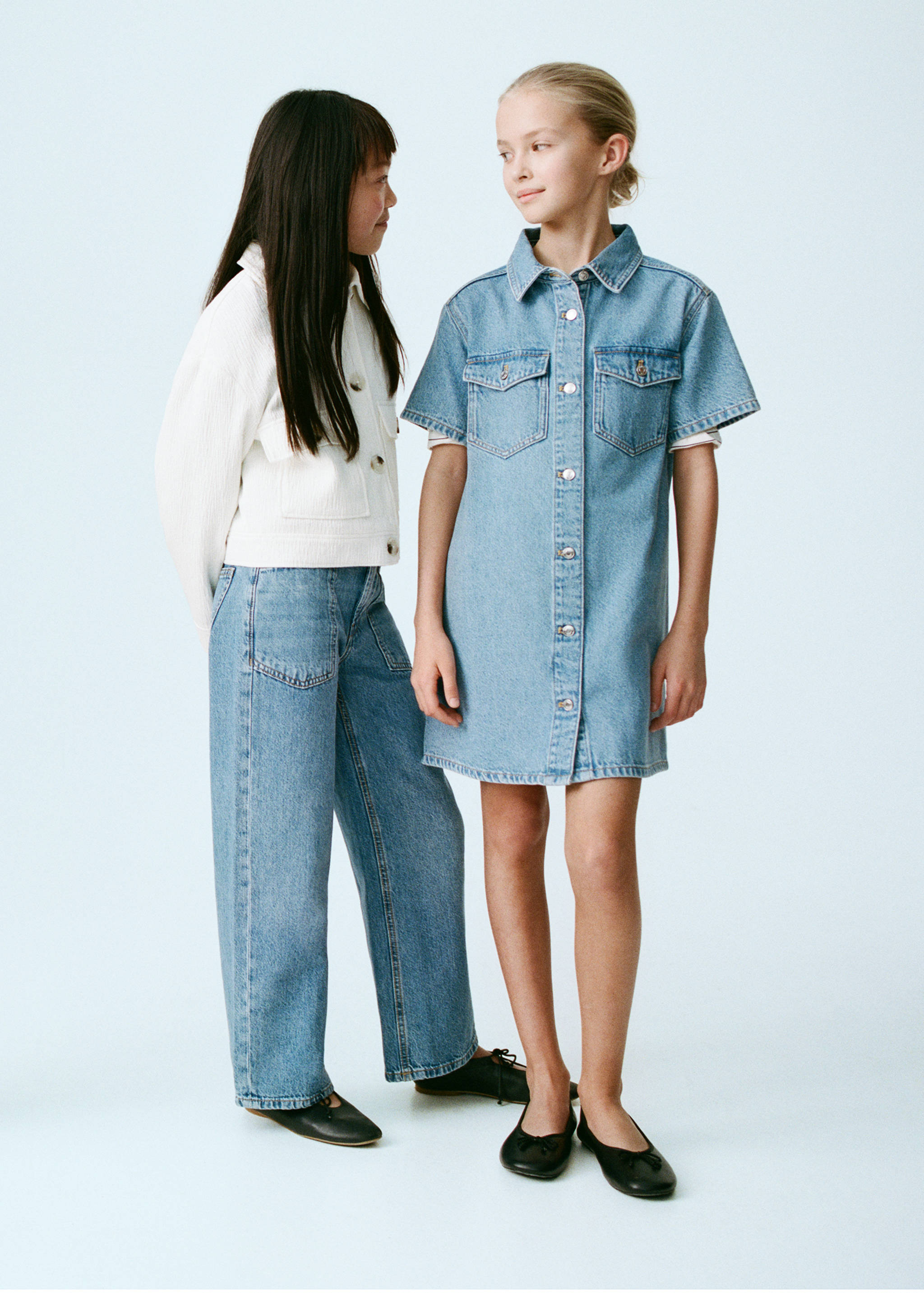 Jeans wide leg tiro alto - Plano general