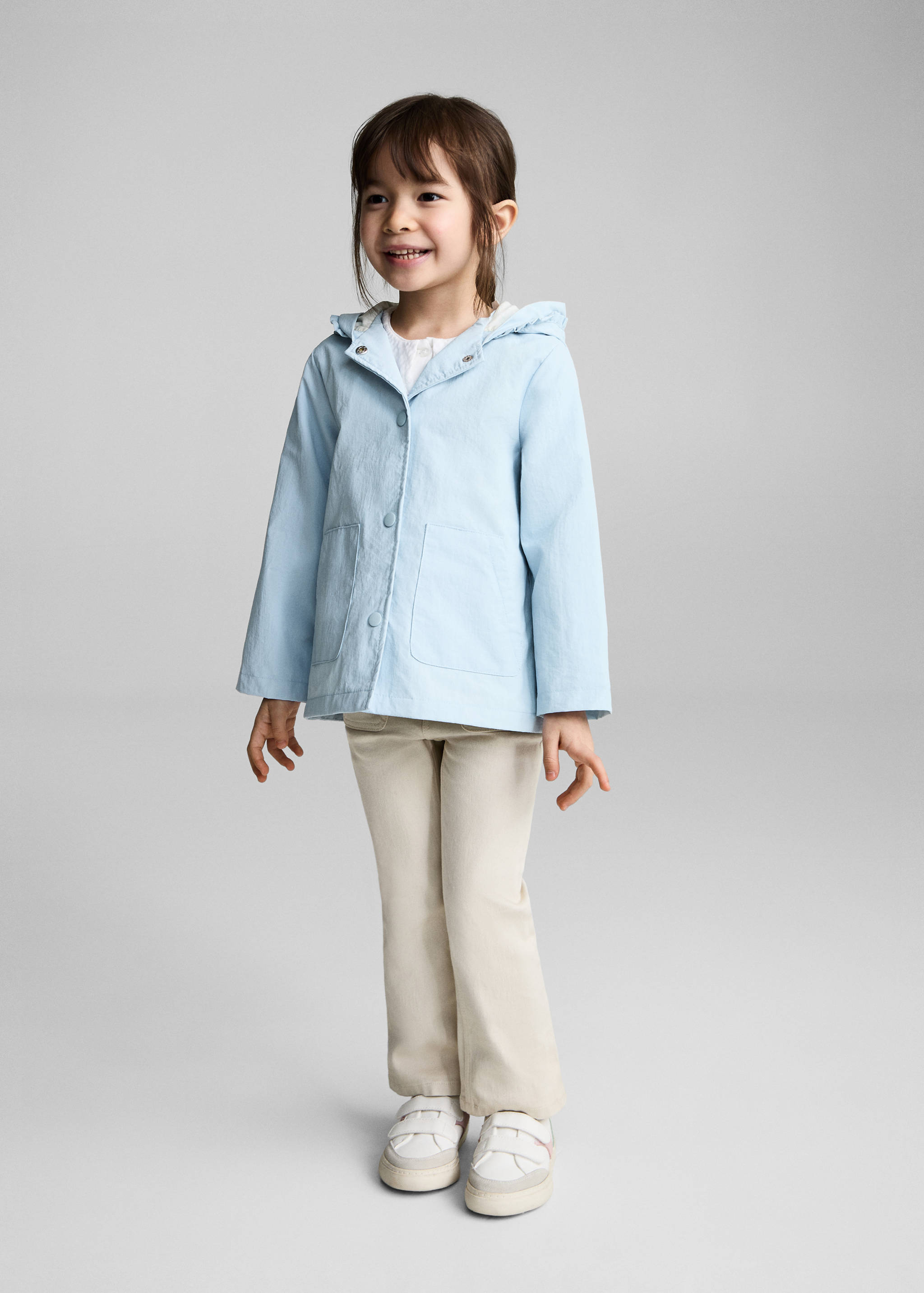 Veste imperméable à capuche - Plan général