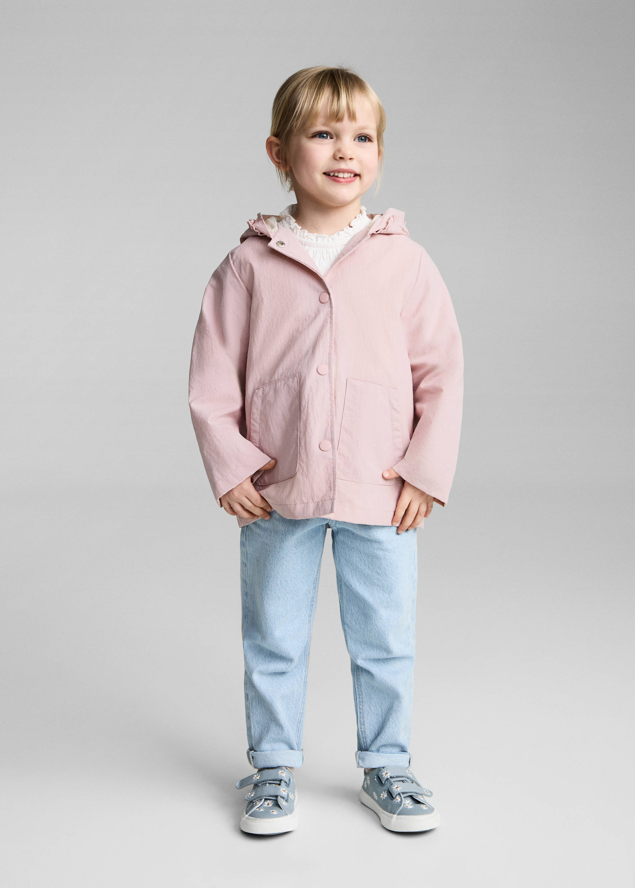 Veste imperméable à capuche - Plan général