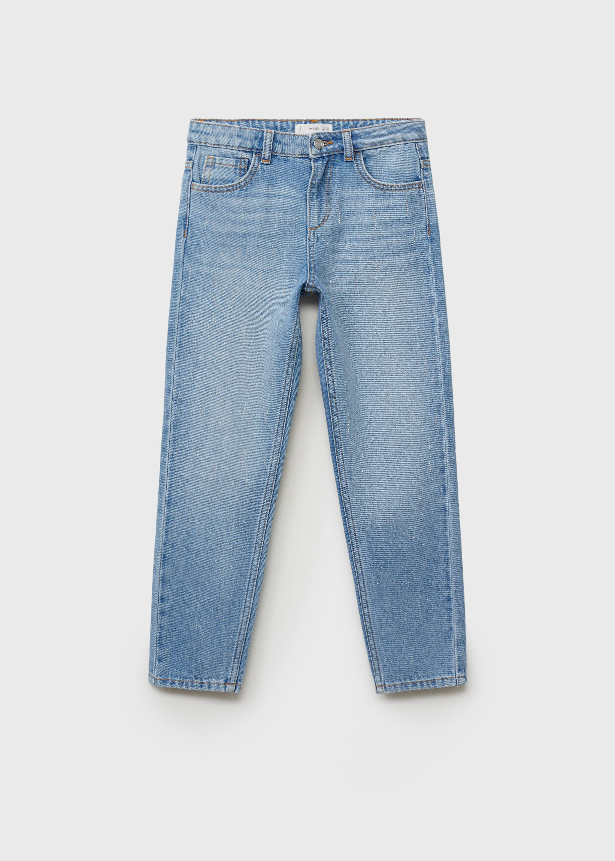 Mom-fit jeans with shiny detail - Article without model