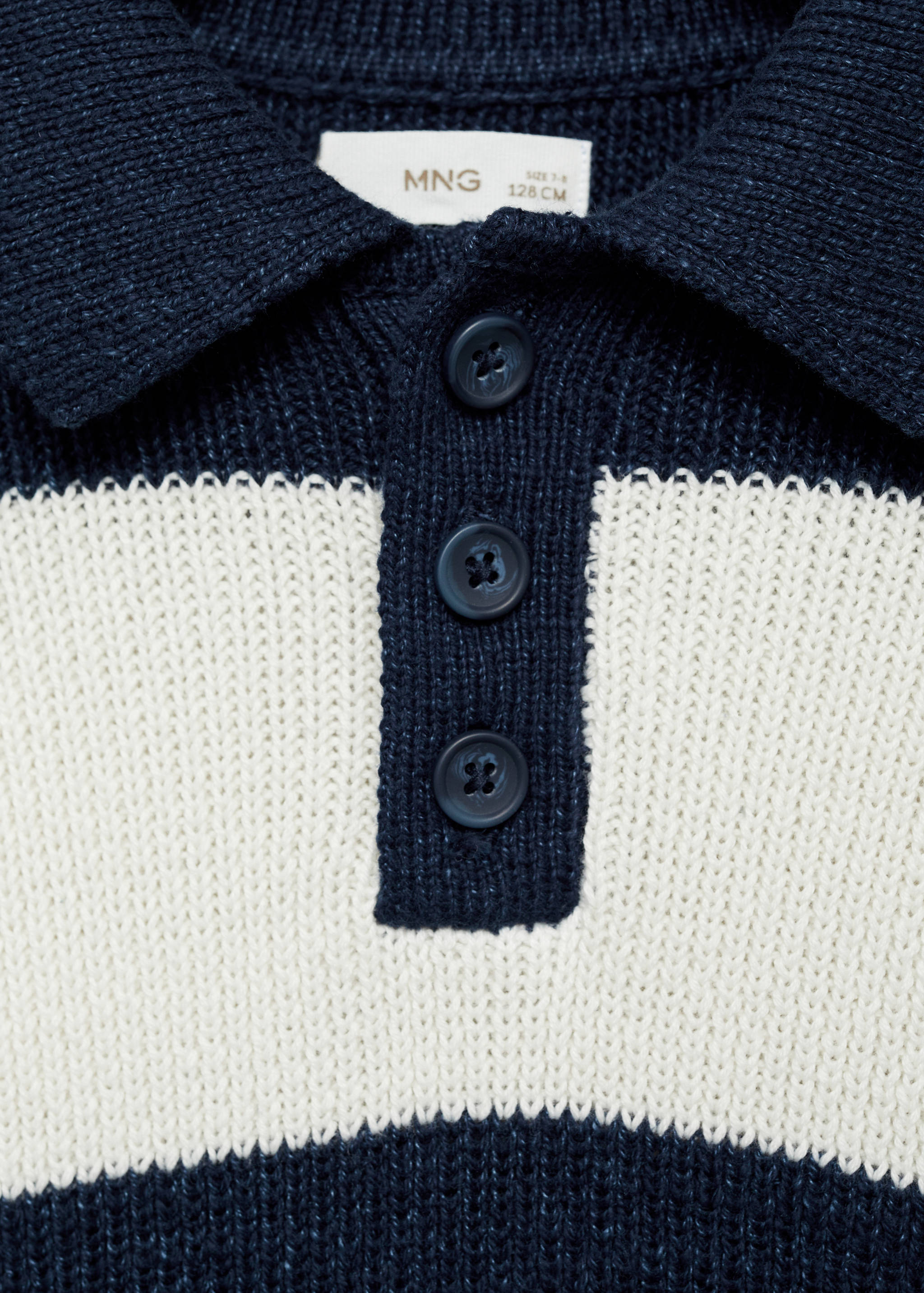 Striped polo-style sweater - Details of the article 8