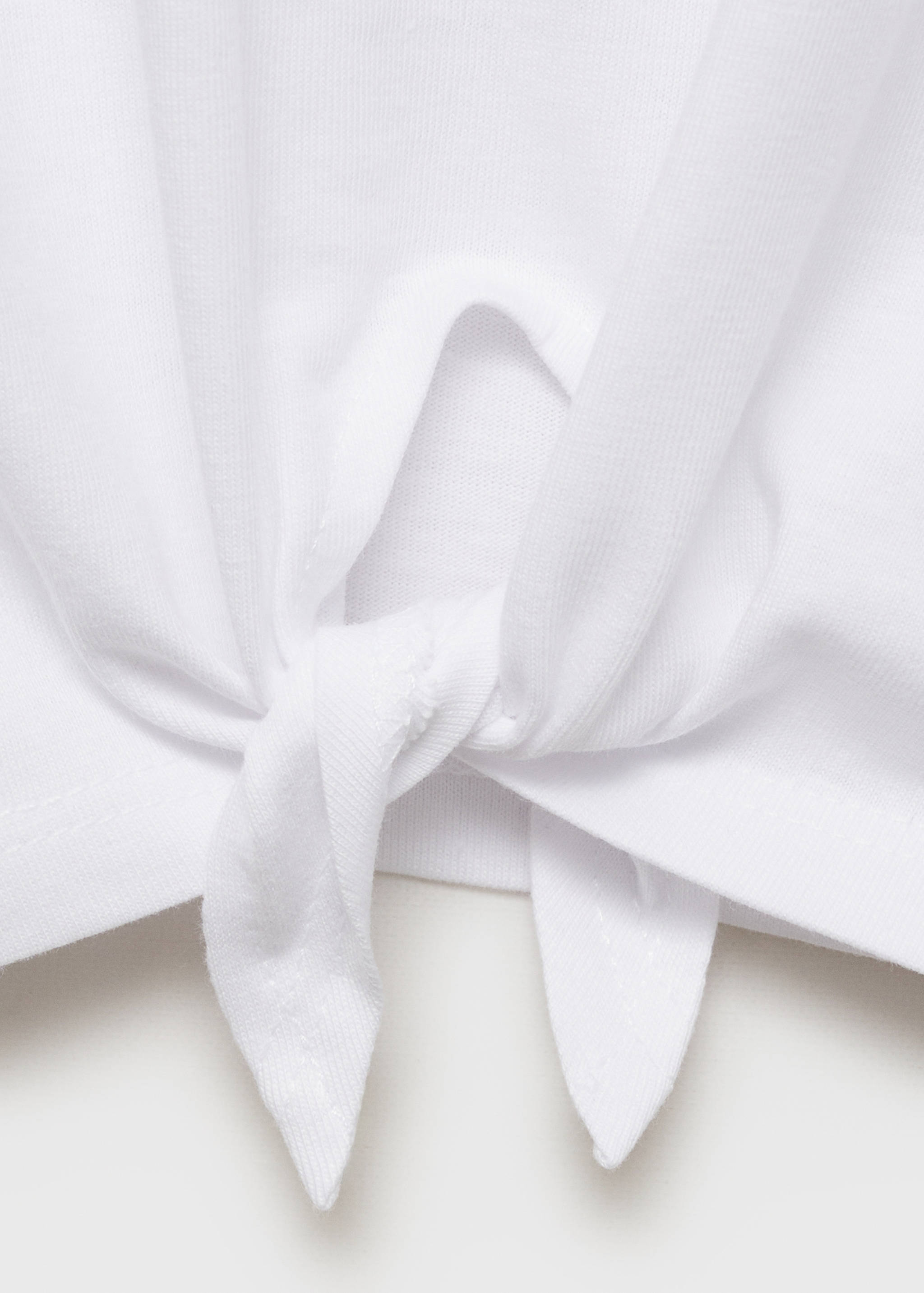 绳结印花T恤 - null