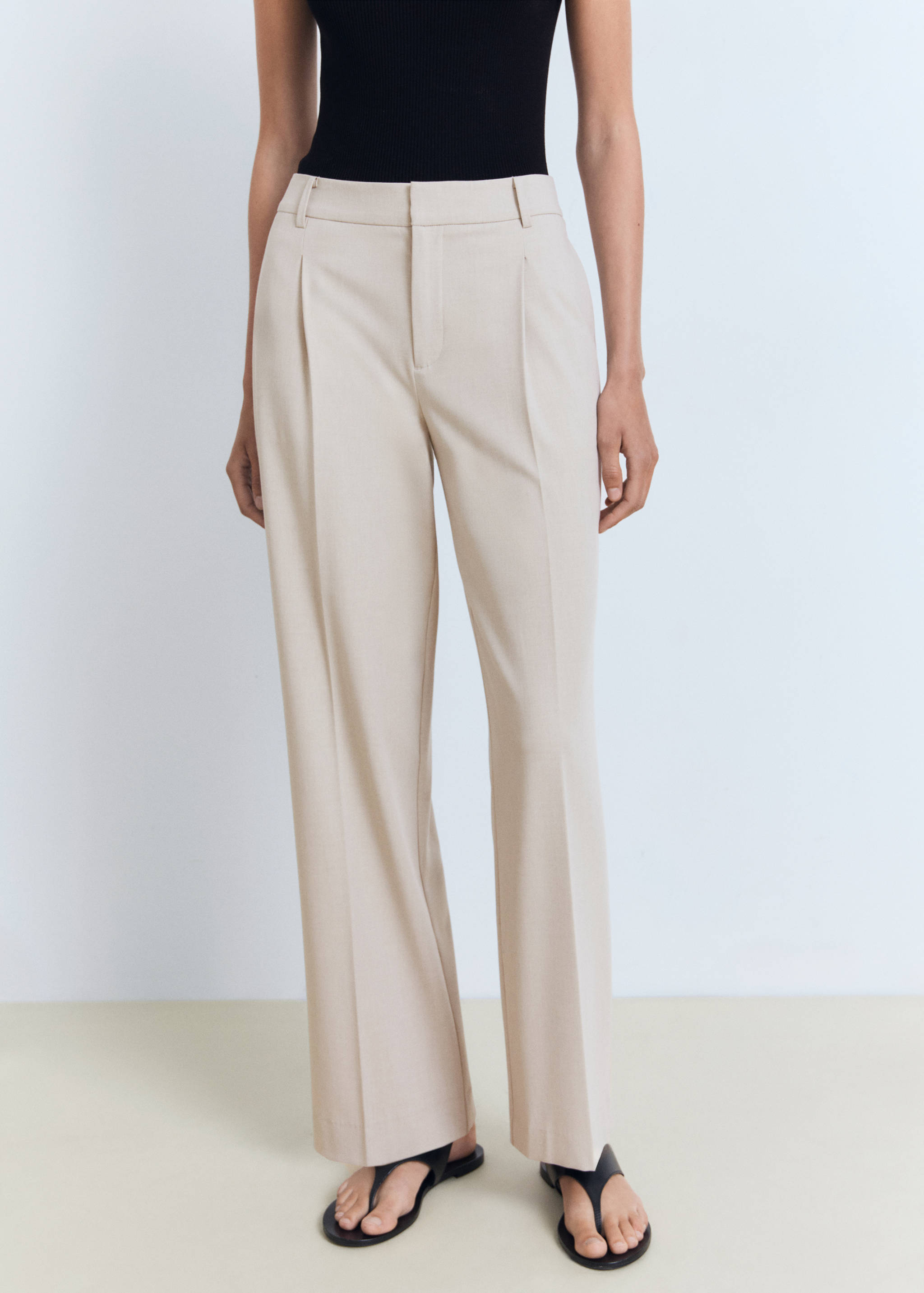 Straight-fit pleated trousers - Details of the article 6