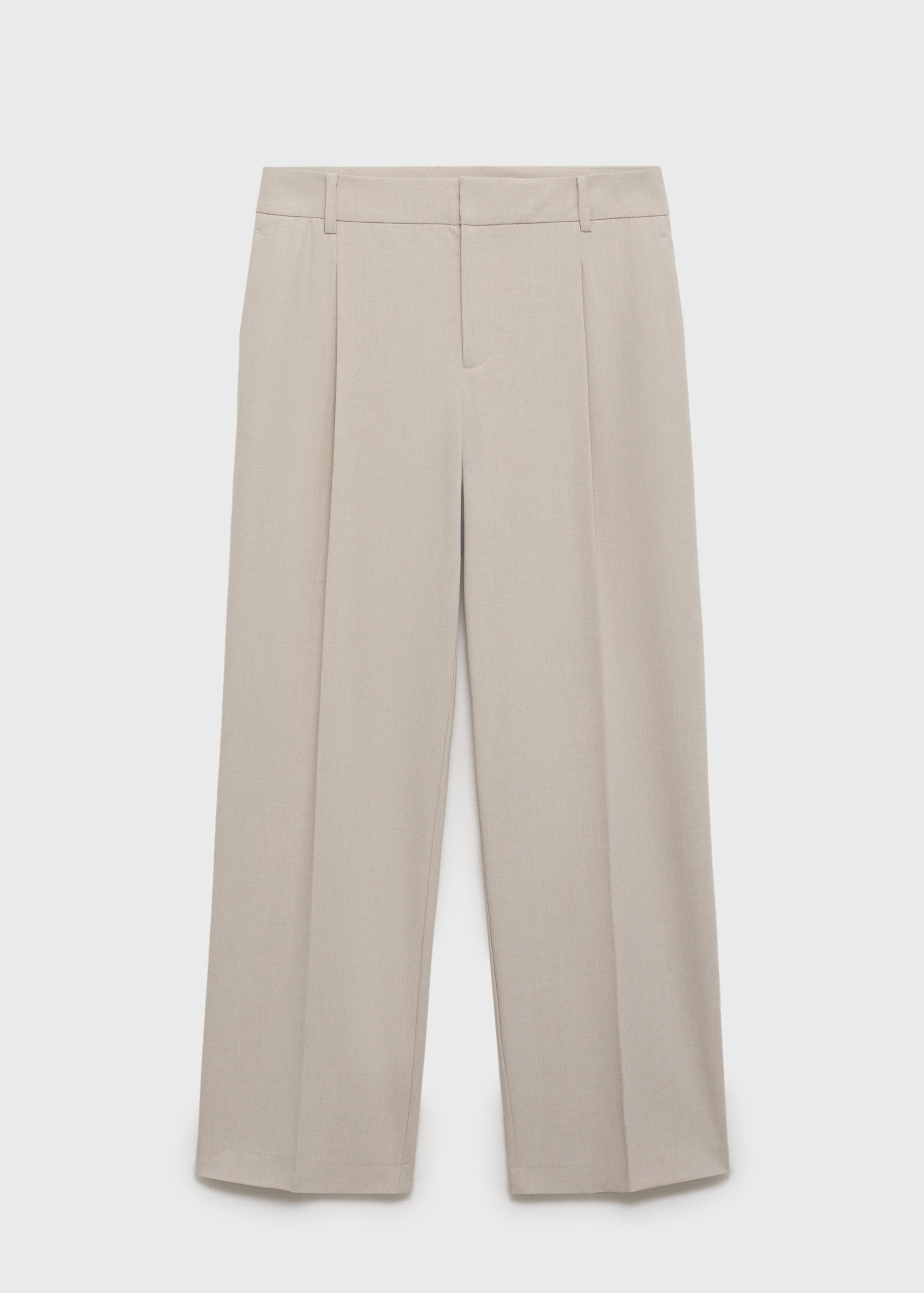 Straight-fit pleated trousers - Article without model