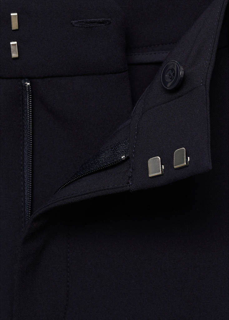 Straight-fit pleated trousers — Dark Navy