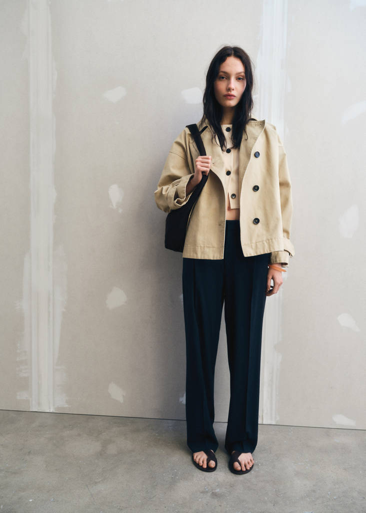 Straight-fit pleated trousers — Dark Navy