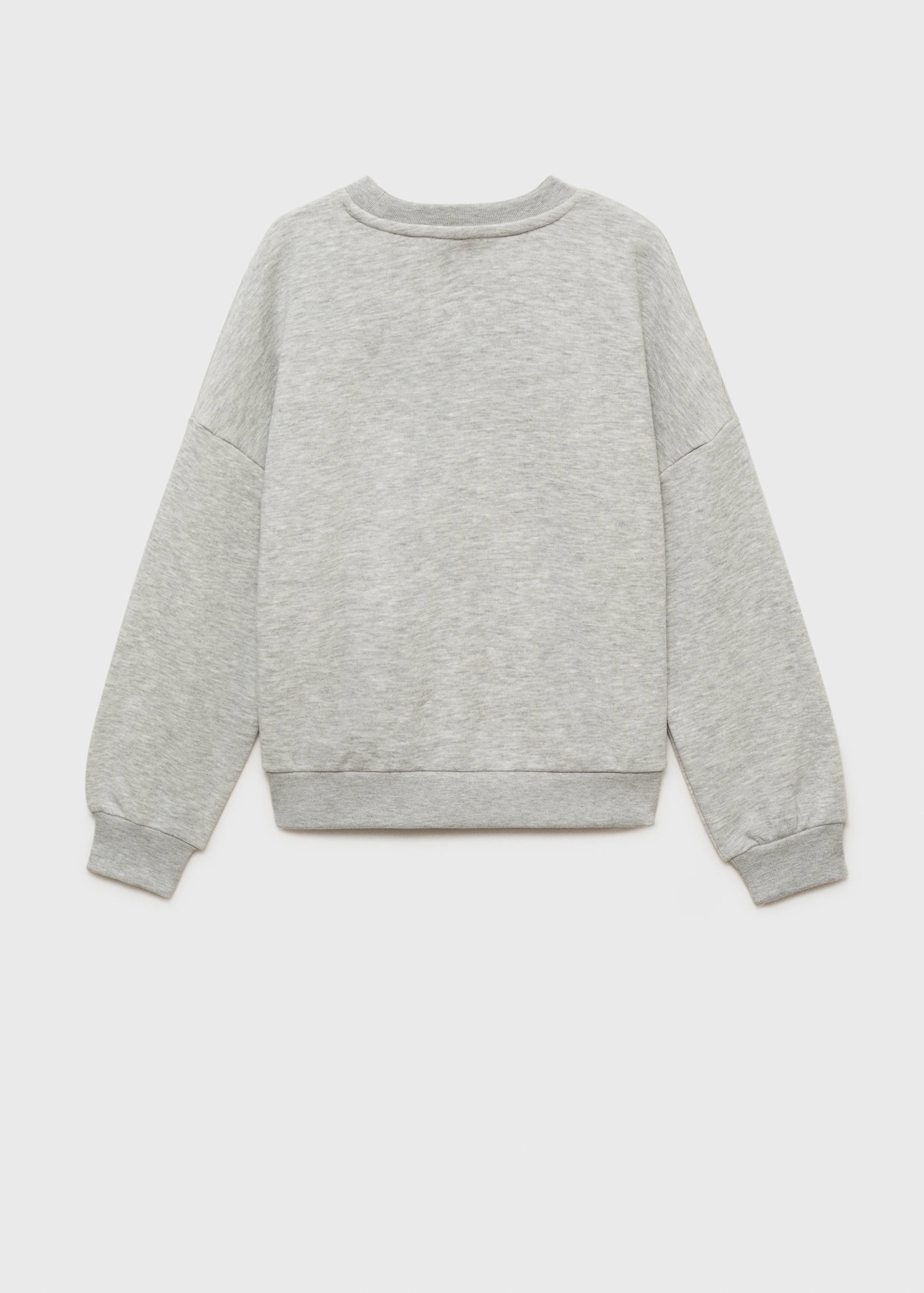 Mesaj işlemeli pamuklu sweatshirt - Ürünün arkası