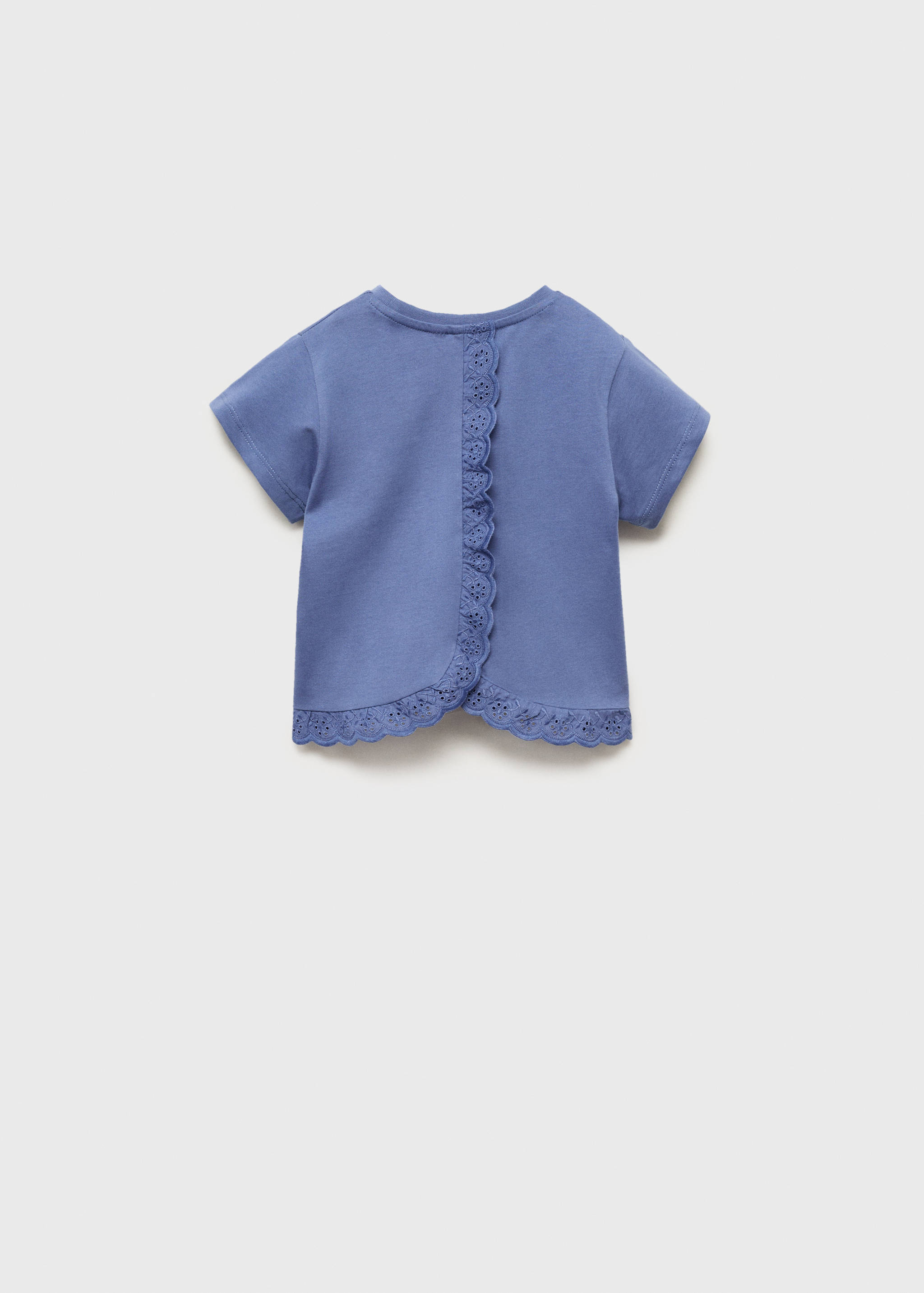 Embroidered cotton T-shirt - Reverse of the article