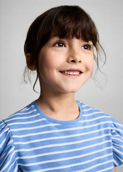 100% cotton striped t-shirt — Blue 3