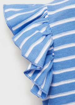 100% cotton striped t-shirt — Blue 4