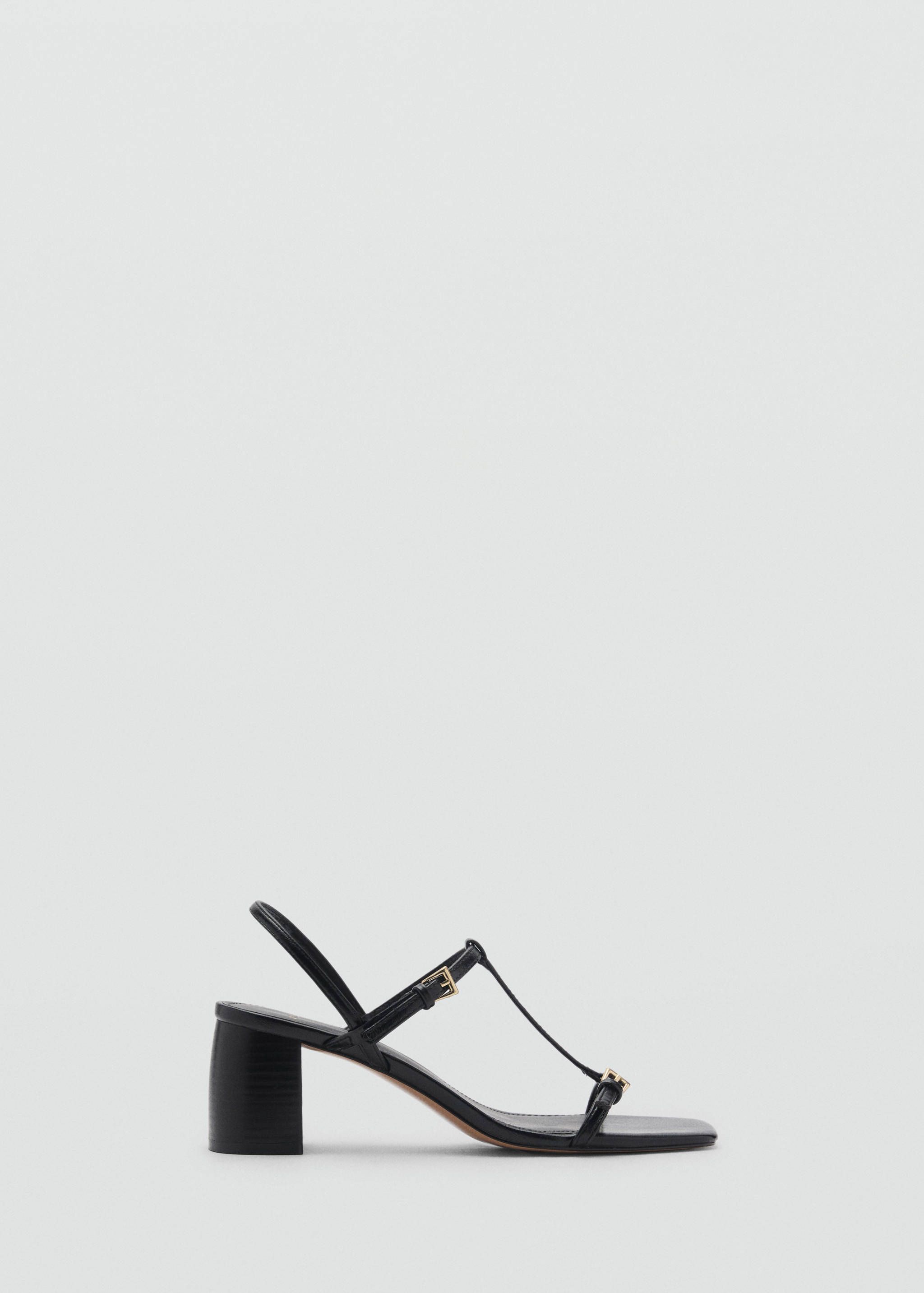 High-heeled sandals with buckle straps - Article without model