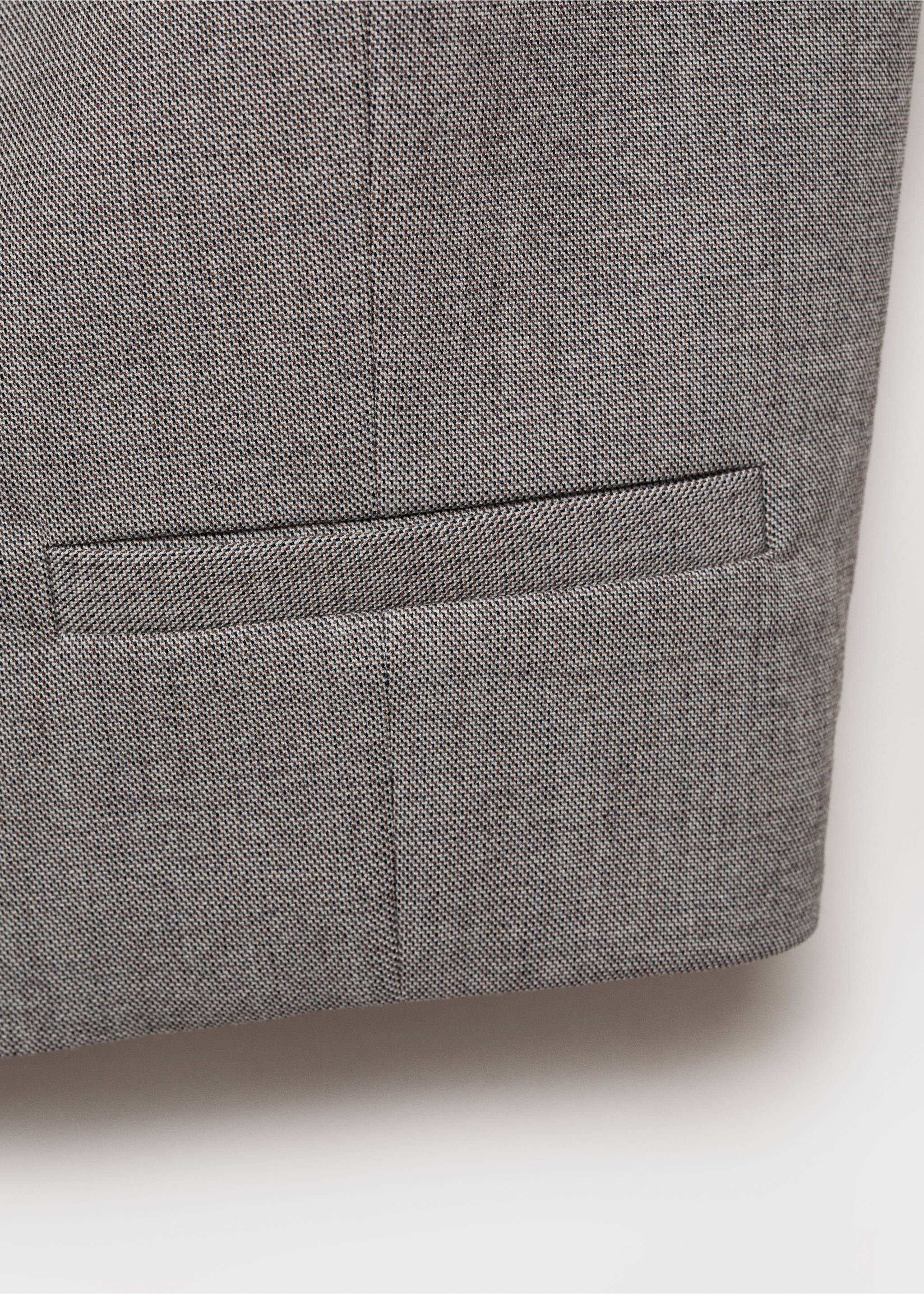 Cropped suit vest - Details of the article 0, Grey. Ref: 87095139-00.