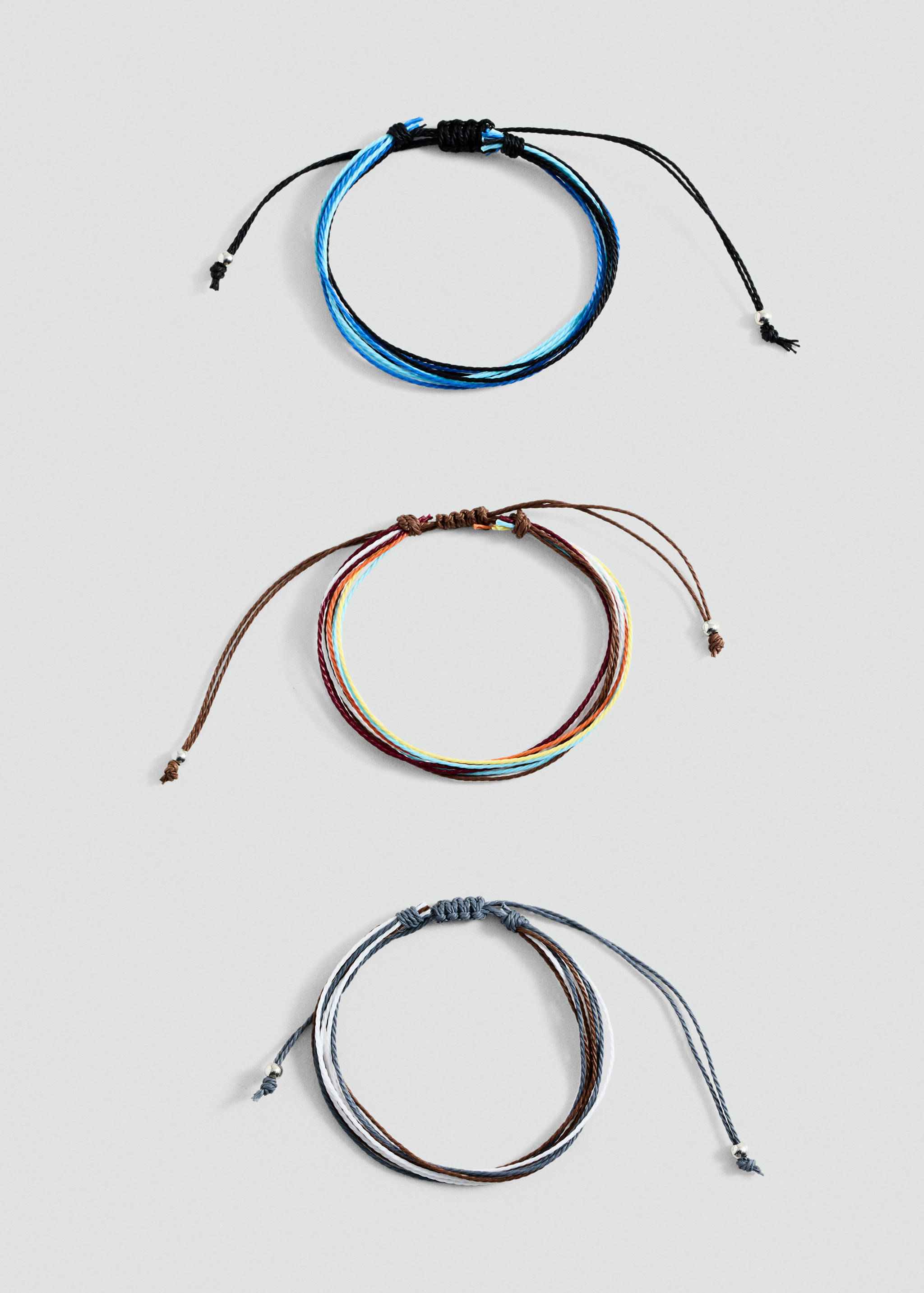 Thread multiple chain bracelet - Medium plane