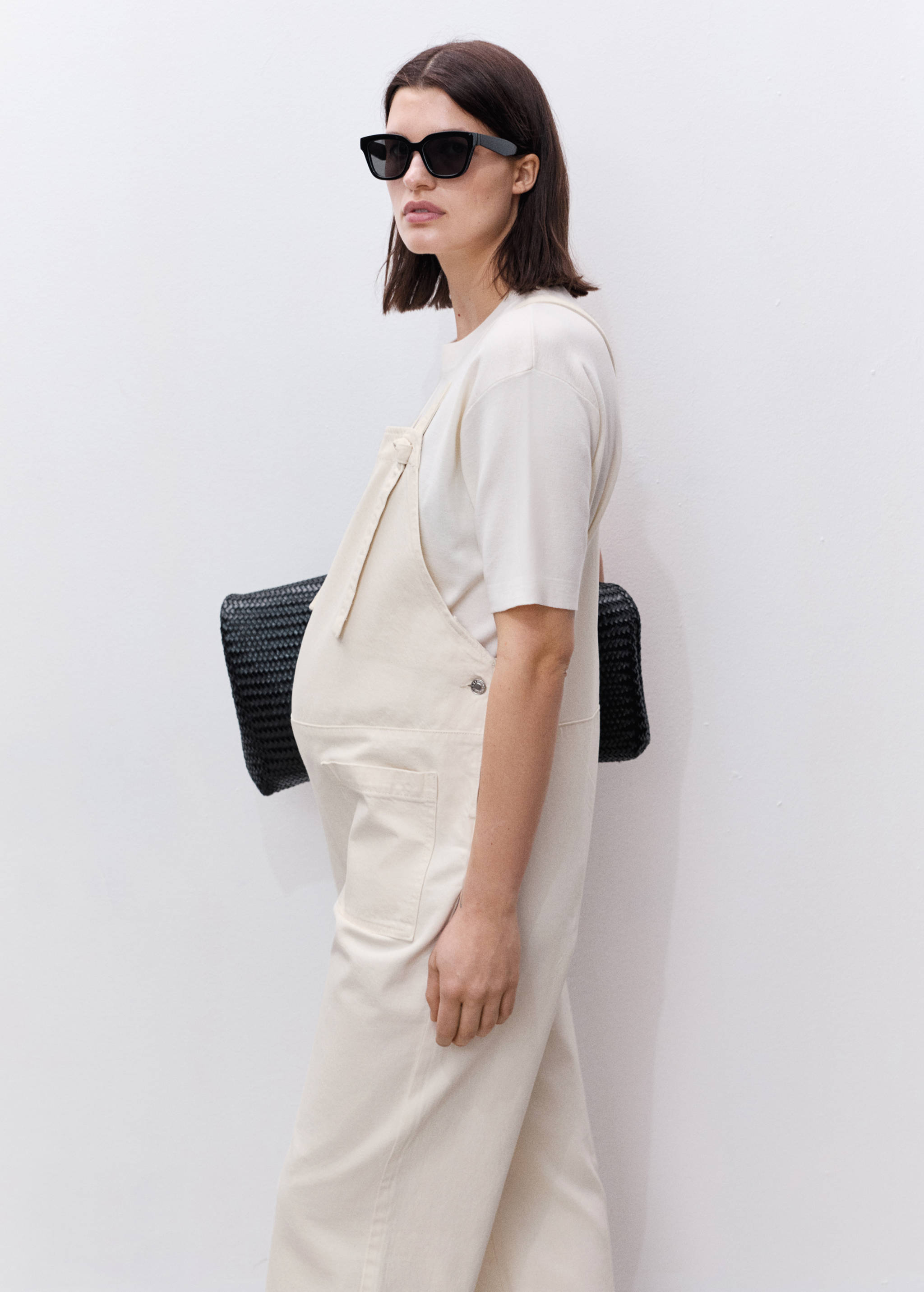 Maternity denim dungarees - Medium plane