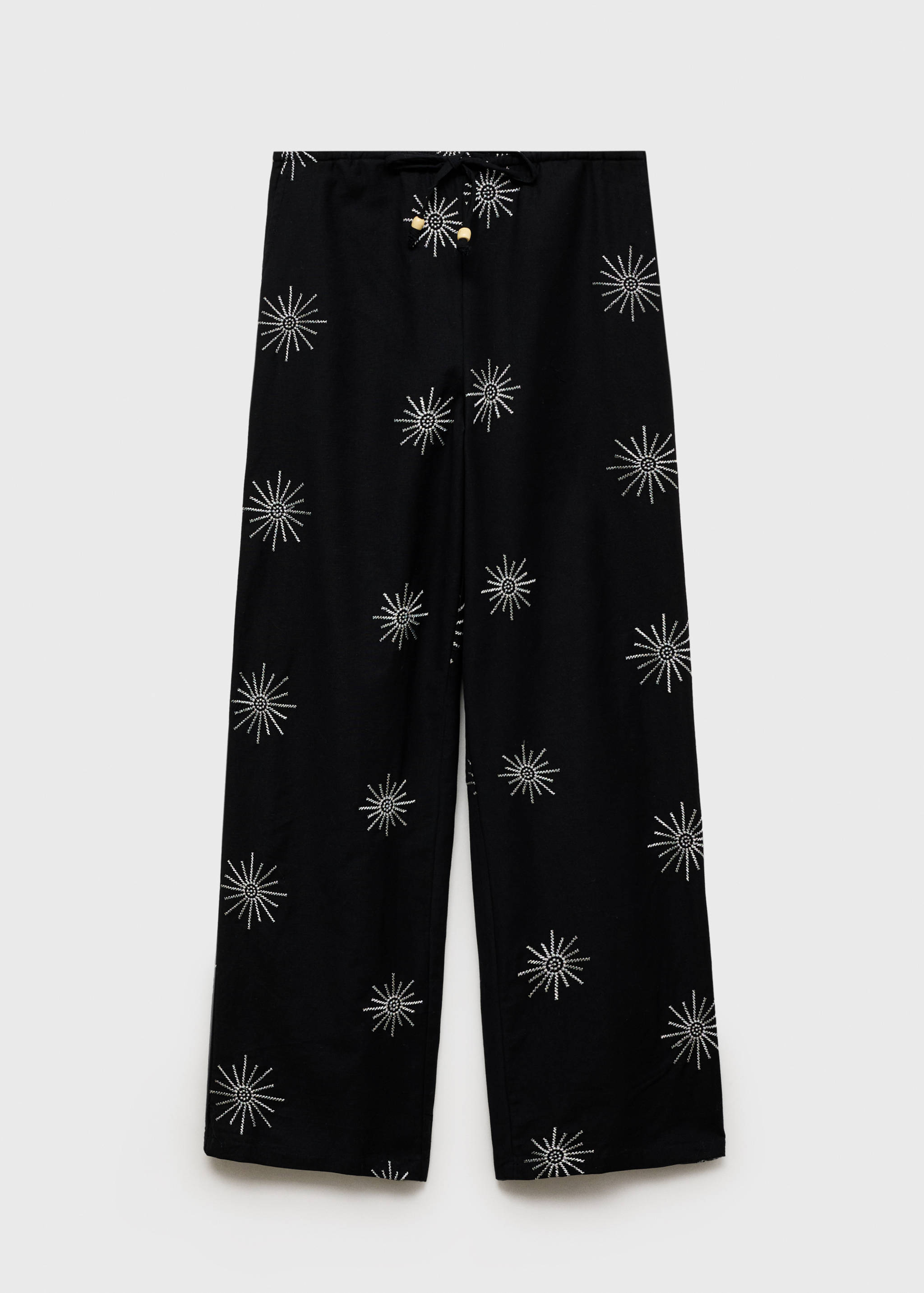 Calças compridas com pormenores bordados - Artigo sem modelo