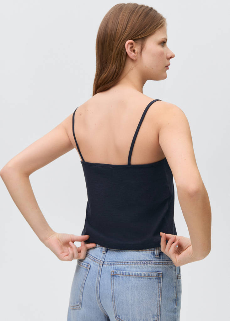 Pleat detailed top — Dark Navy
