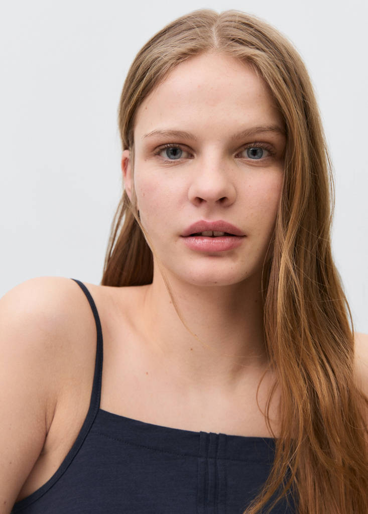 Pleat detailed top — Dark Navy