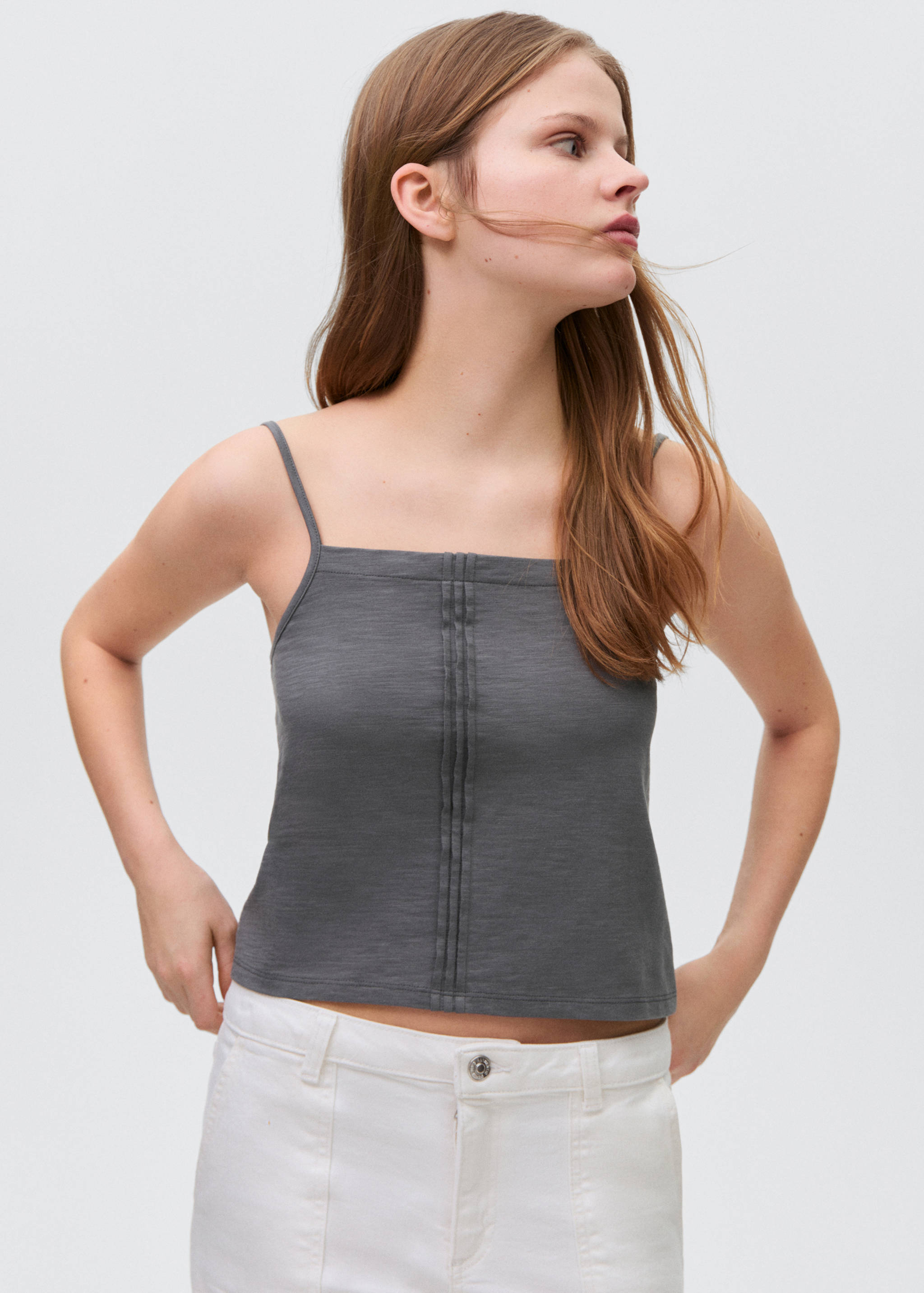 Pleat detailed top - Medium plane
