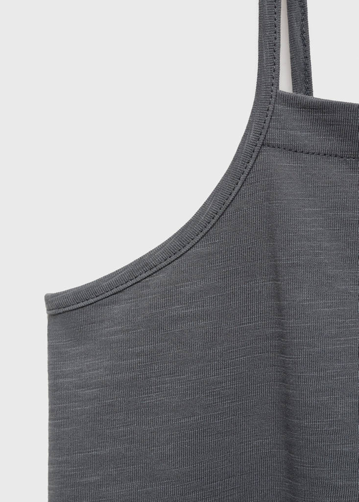 Pleat detailed top — Charcoal