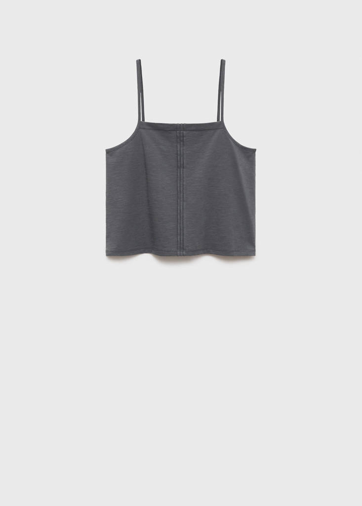 Pleat detailed top — Charcoal