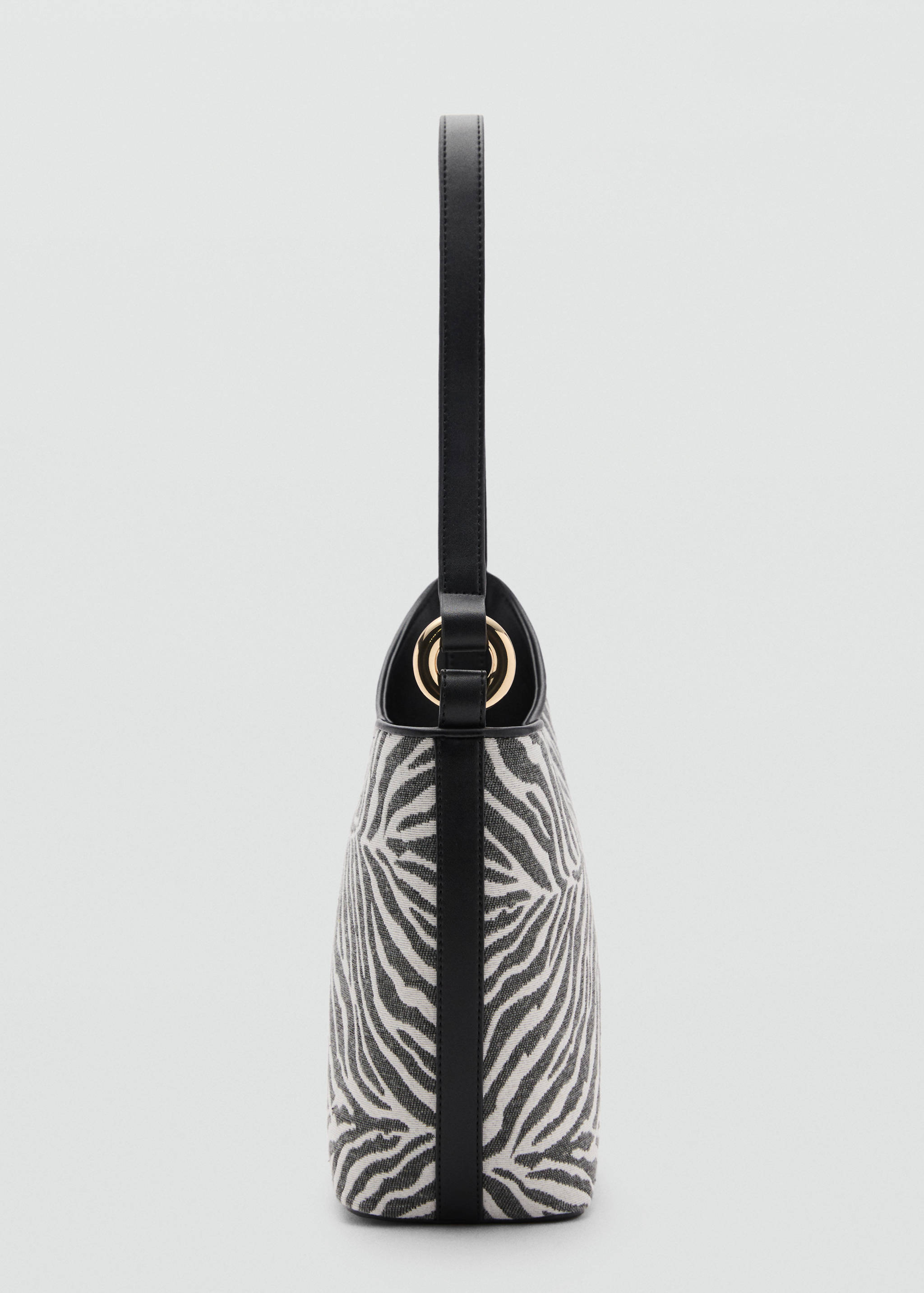 Large zebra-print bucket bag - Details of the article 1