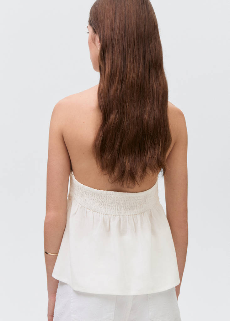 Slit knit top — Off White