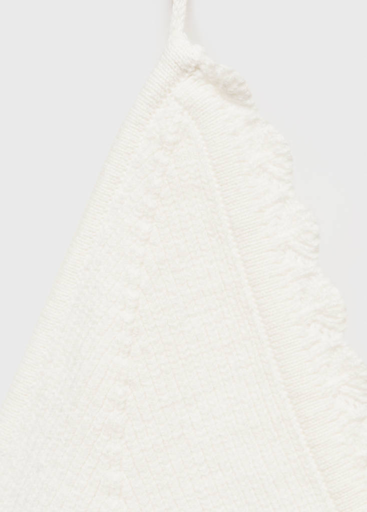 Slit knit top — Off White