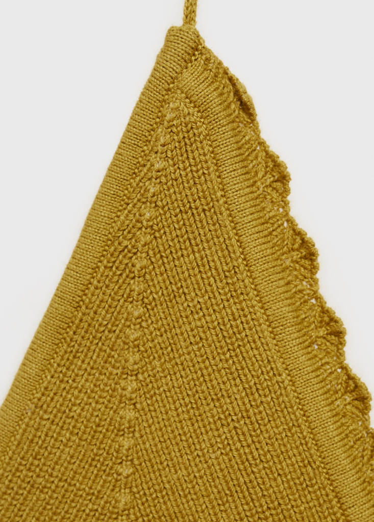 Slit knit top — Olive Green