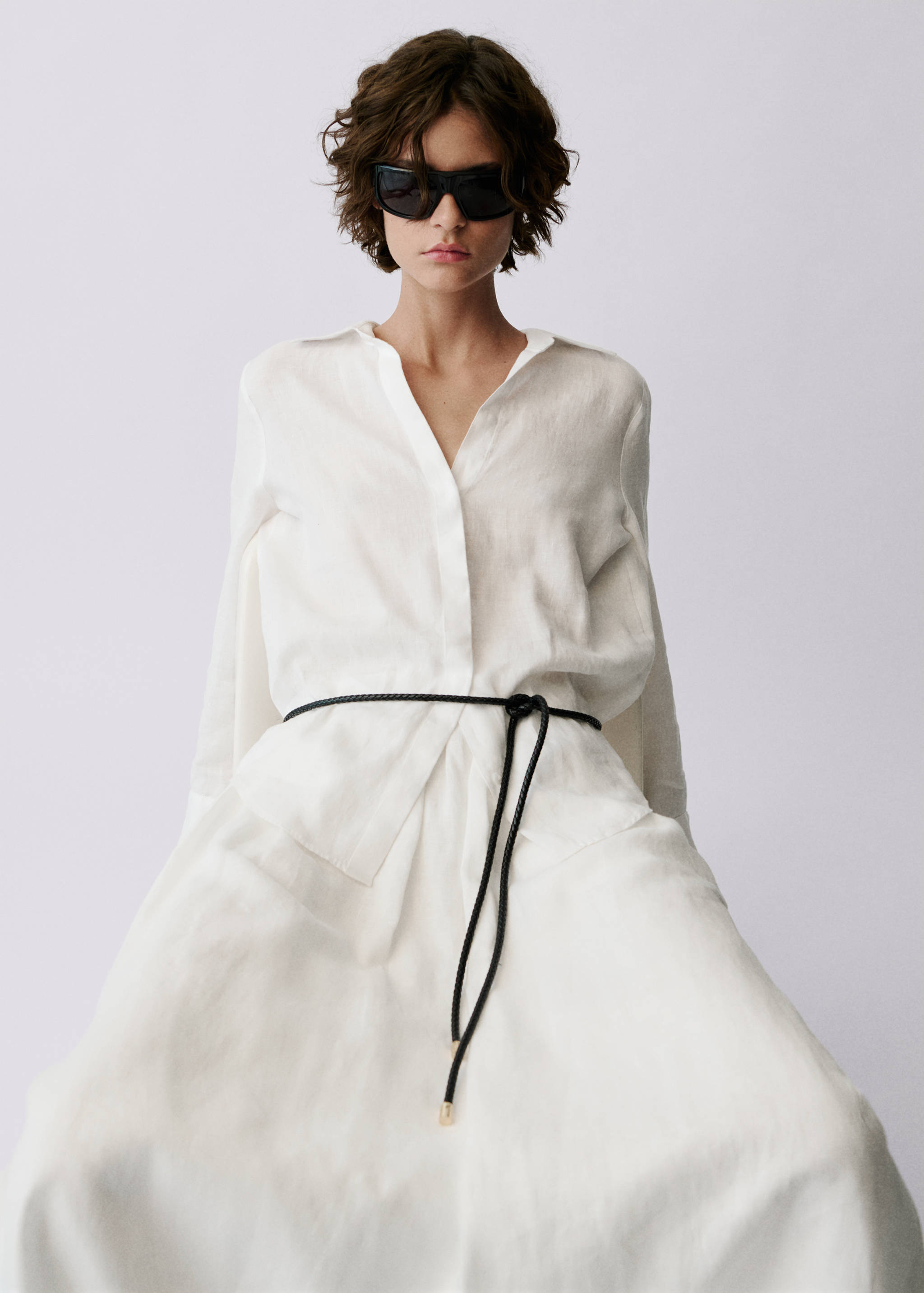 Linen-blend shirt - Medium plane