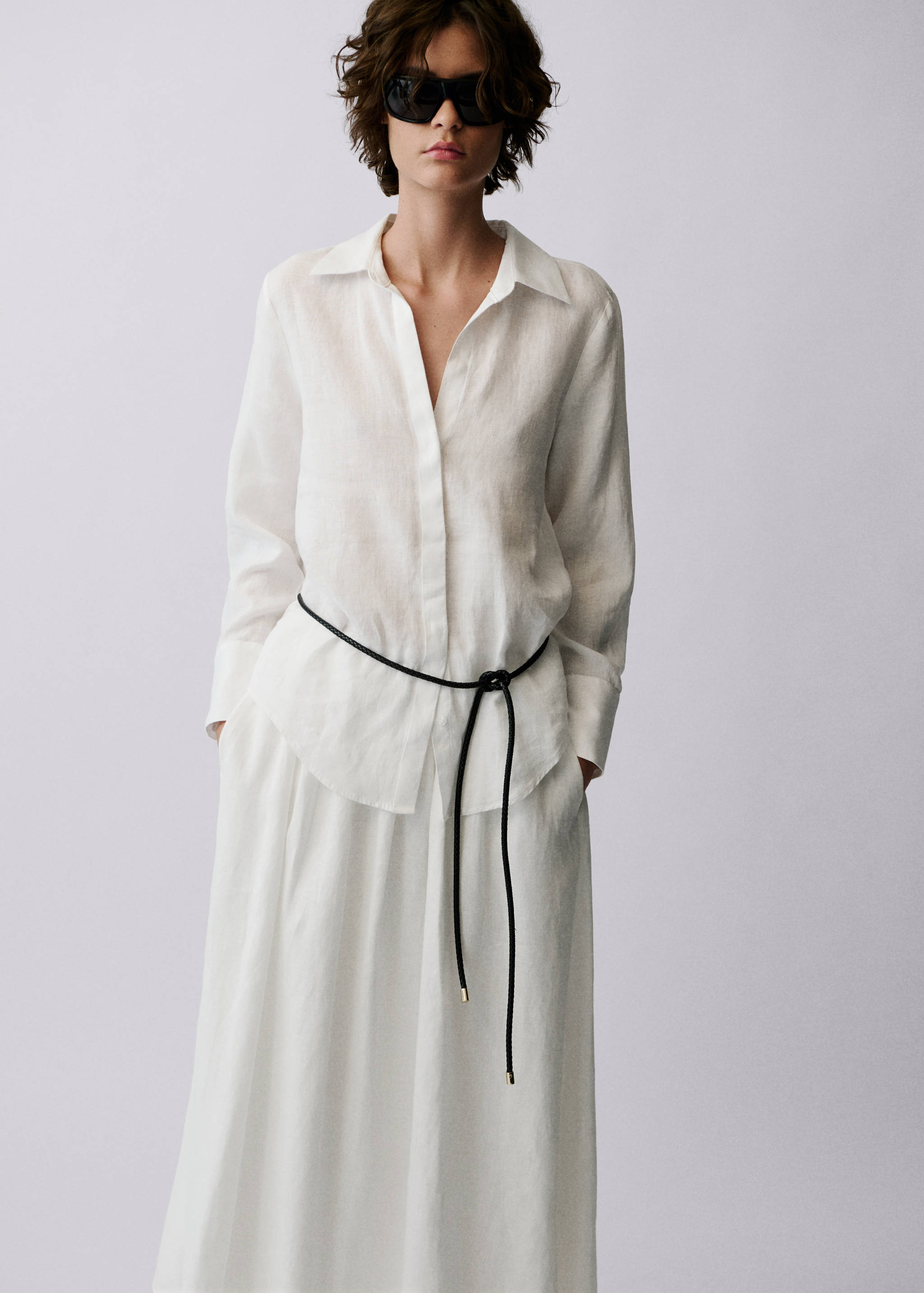 Linen-blend shirt - Reverse of the article