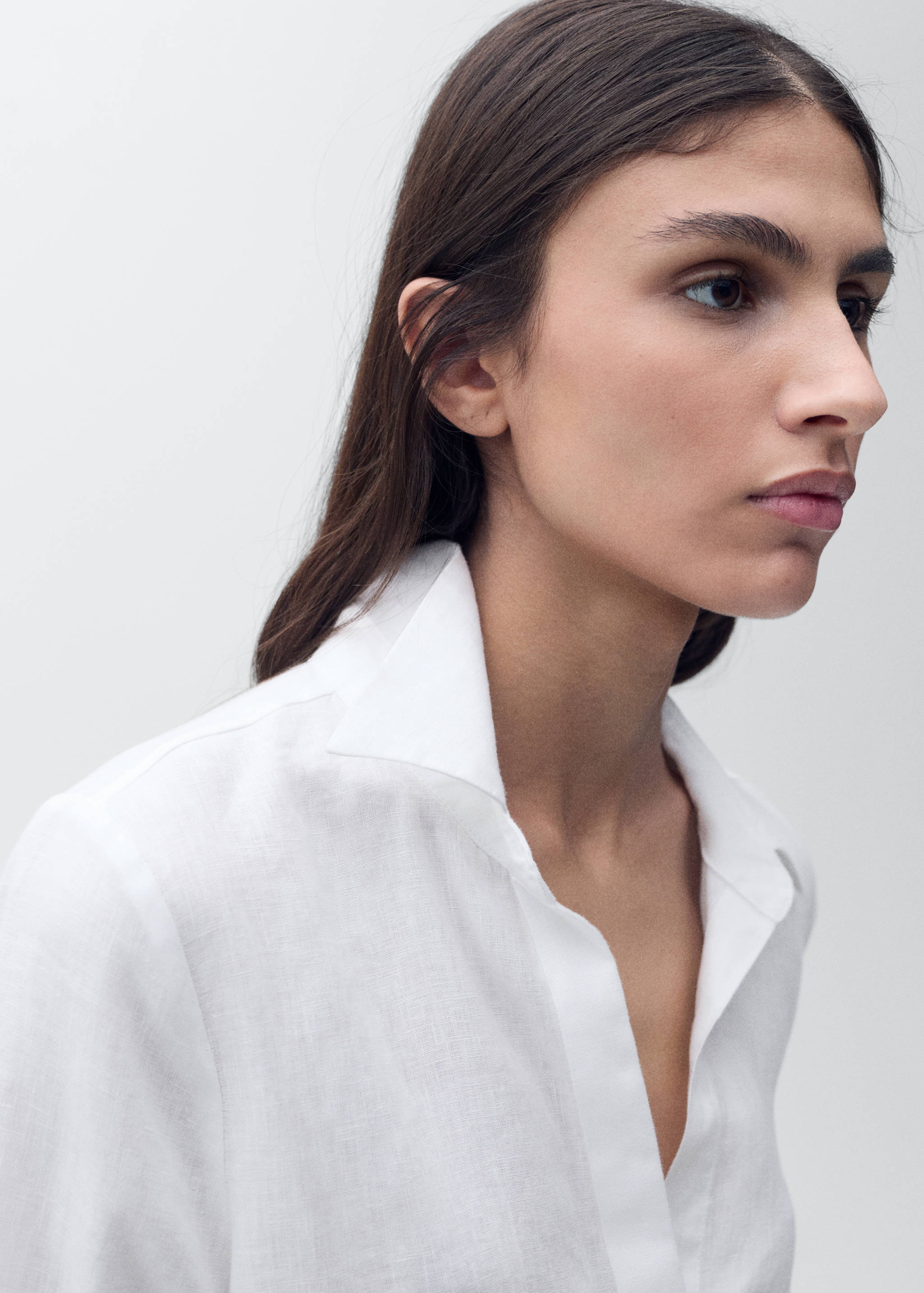 Linen-blend shirt - Details of the article 1