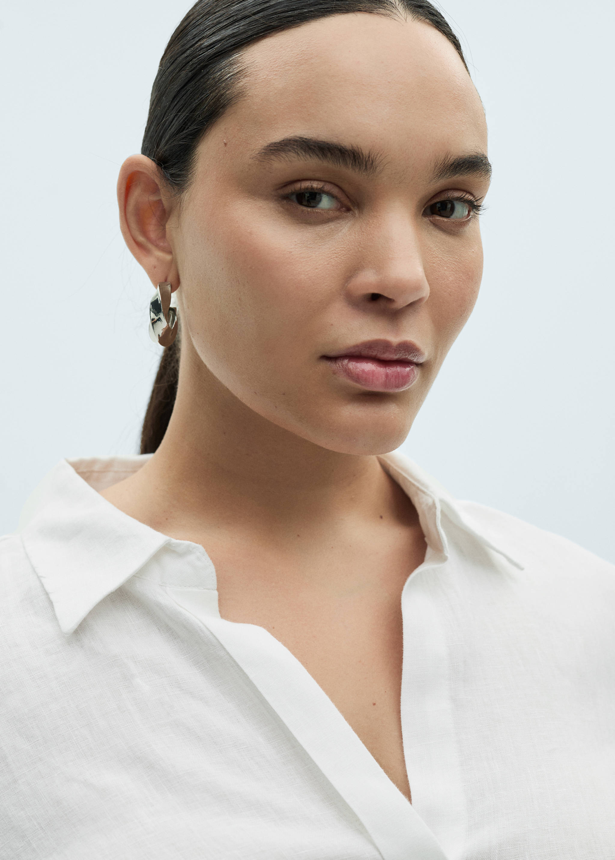 Linen-blend shirt - Details of the article 4