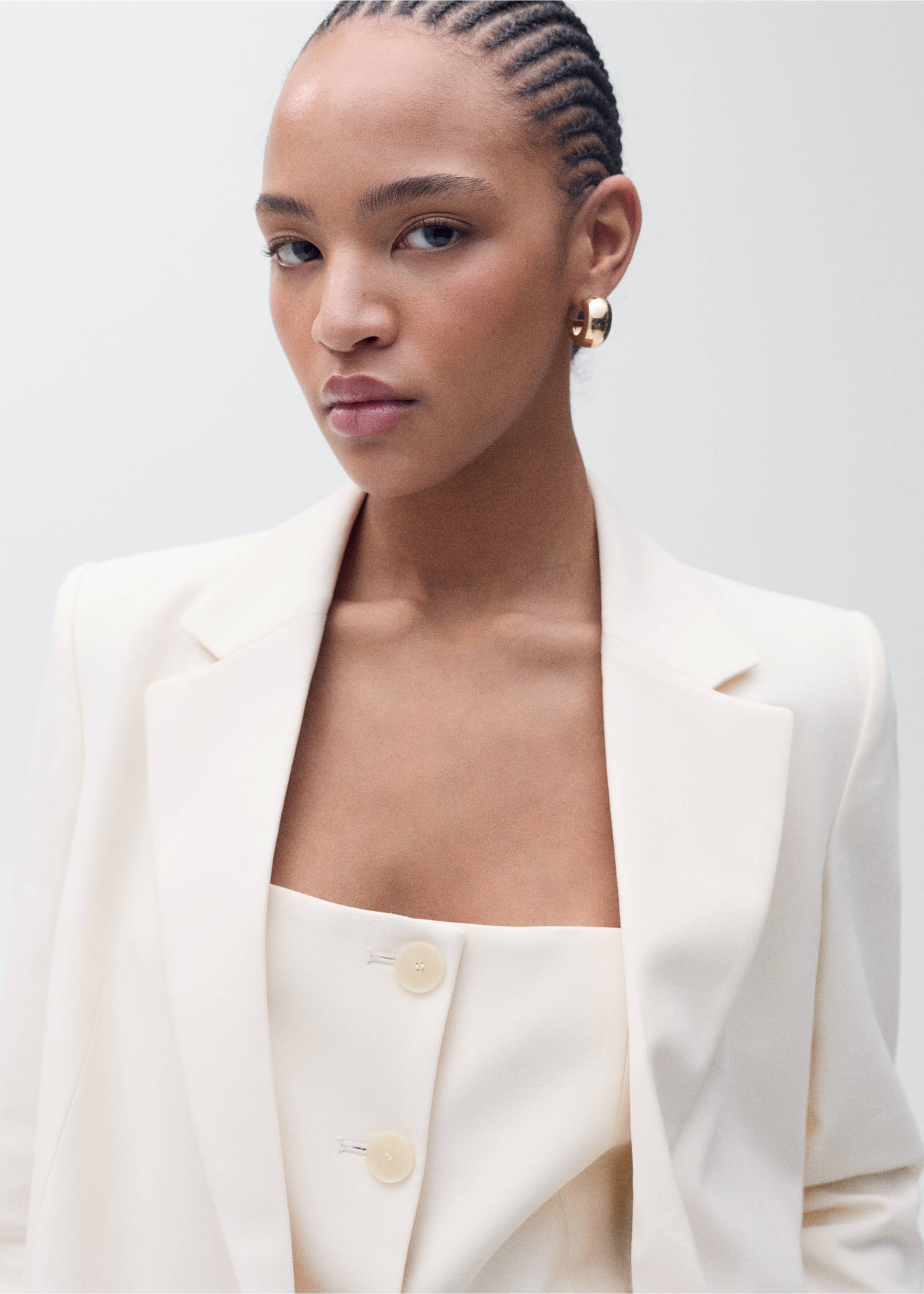 Blazer costume droit - Détail de l'article 1, Écru. Ref: 87095735-00.