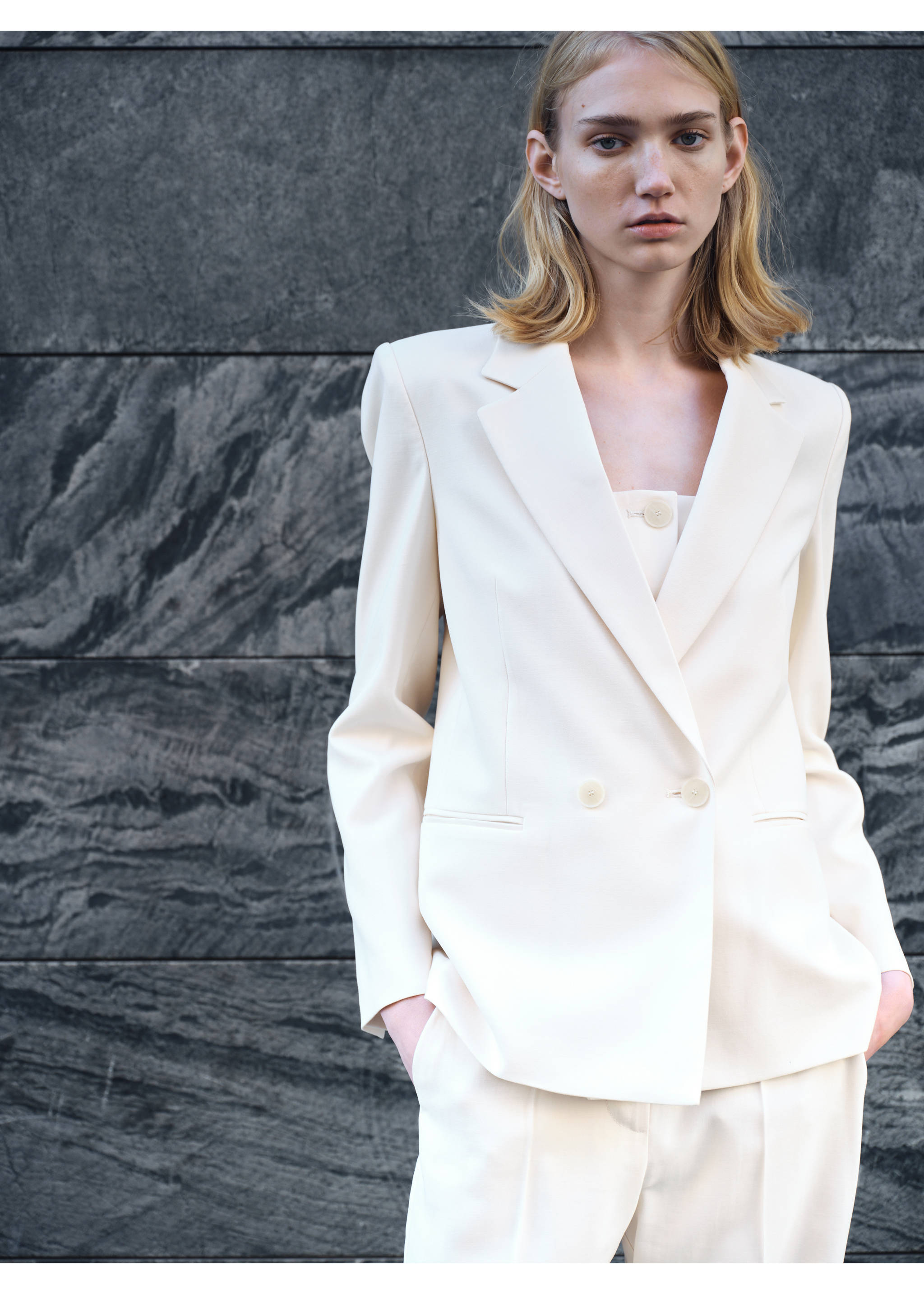 Blazer costume droit - Détail de l'article 7, Écru. Ref: 87095735-00.
