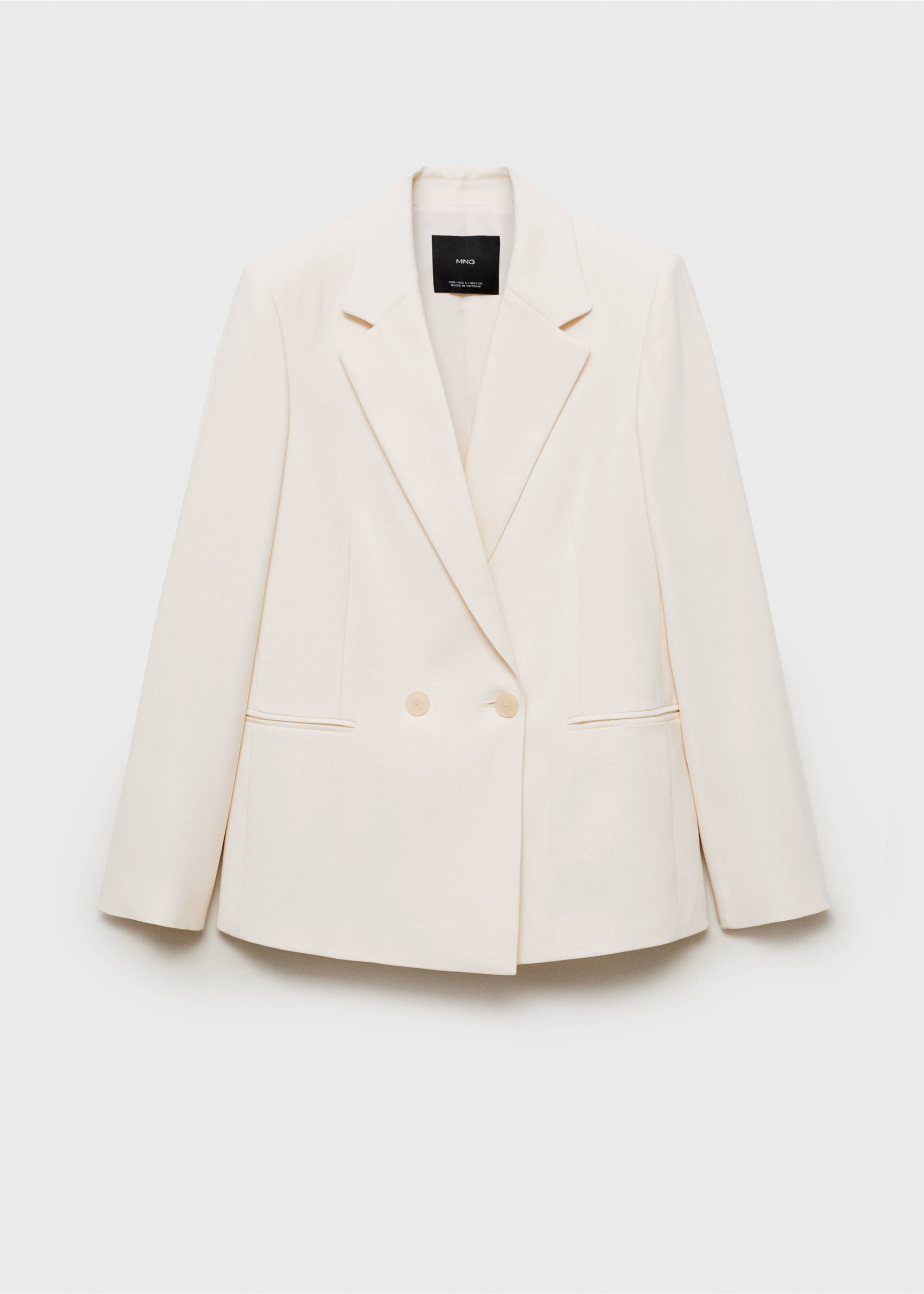 Blazer costume droit - Article sans modèle, Écru. Ref: 87095735-00.
