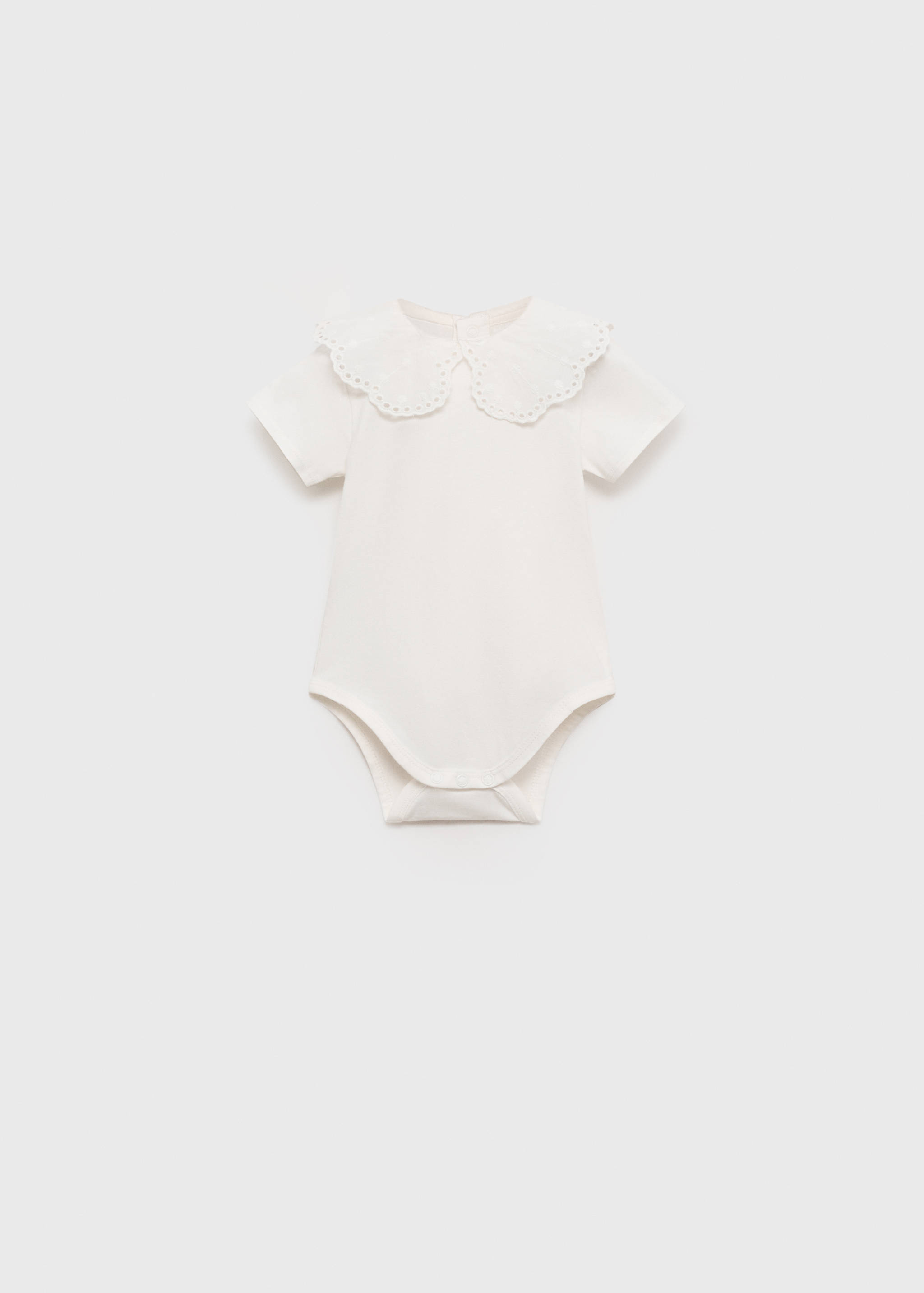 İşlemeli babydoll yaka body - Modelsiz ürün