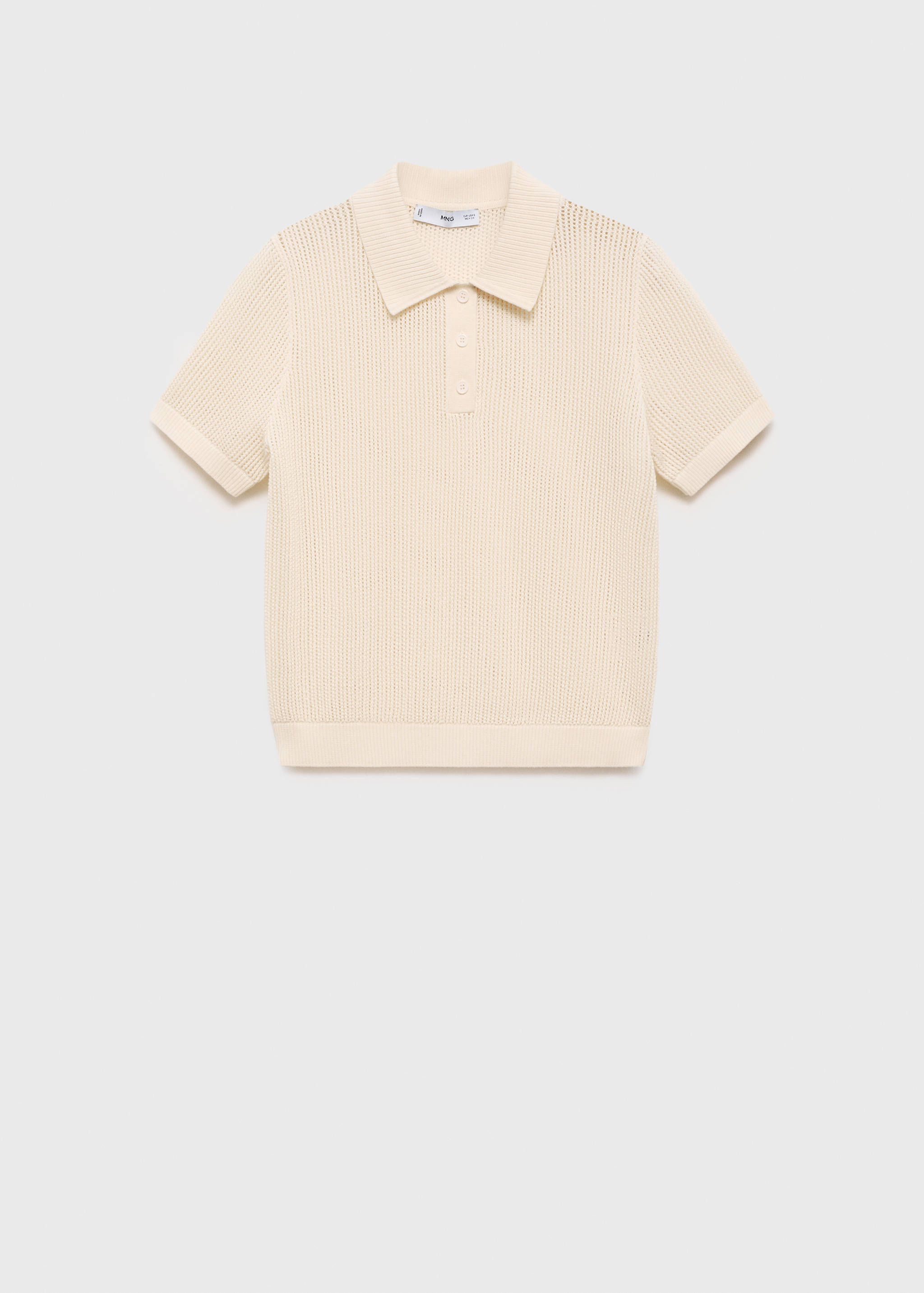 Ajur örgü polo yaka kazak - Modelsiz ürün
