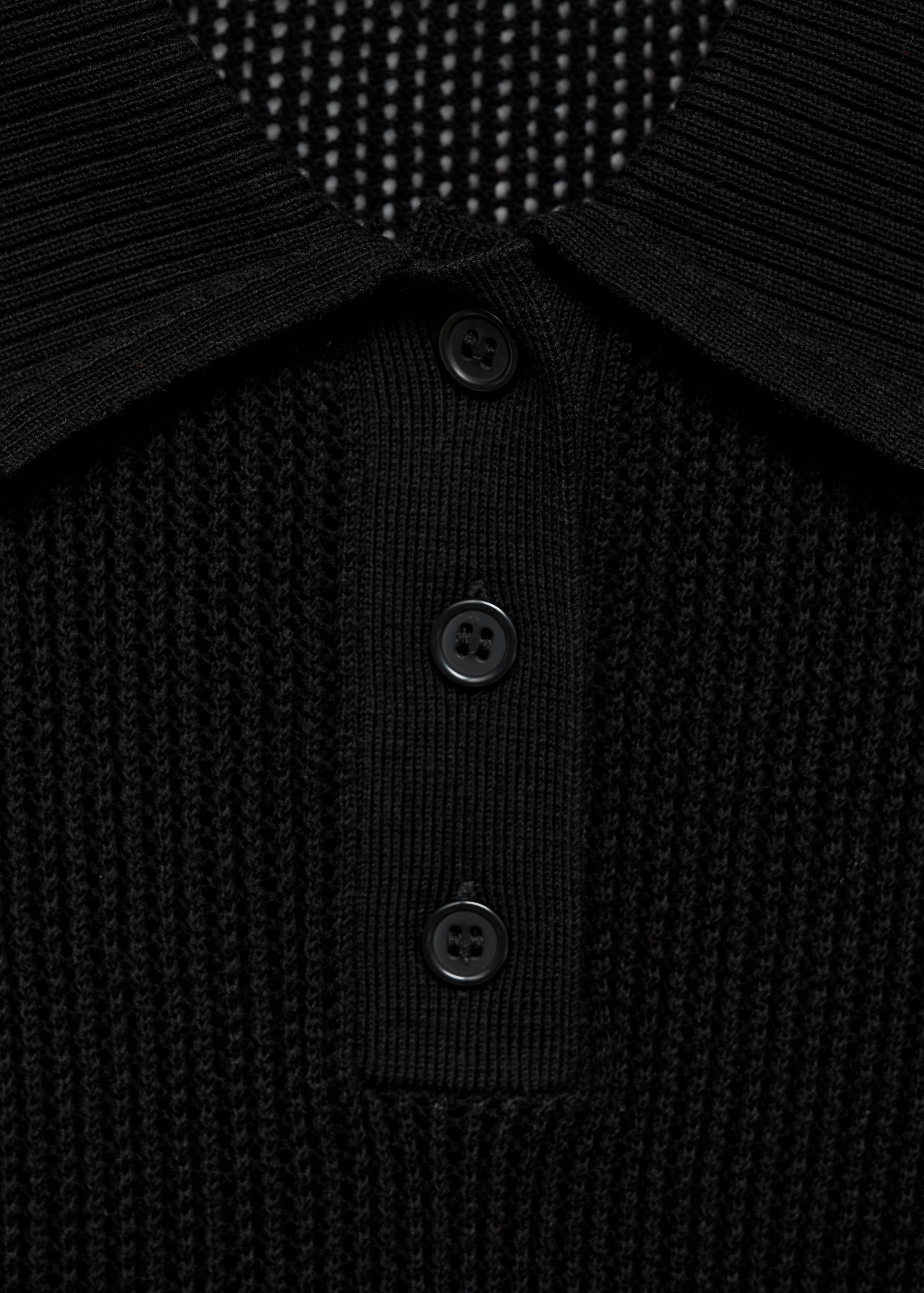 Openwork knitted polo-neck sweater - Details of the article 8