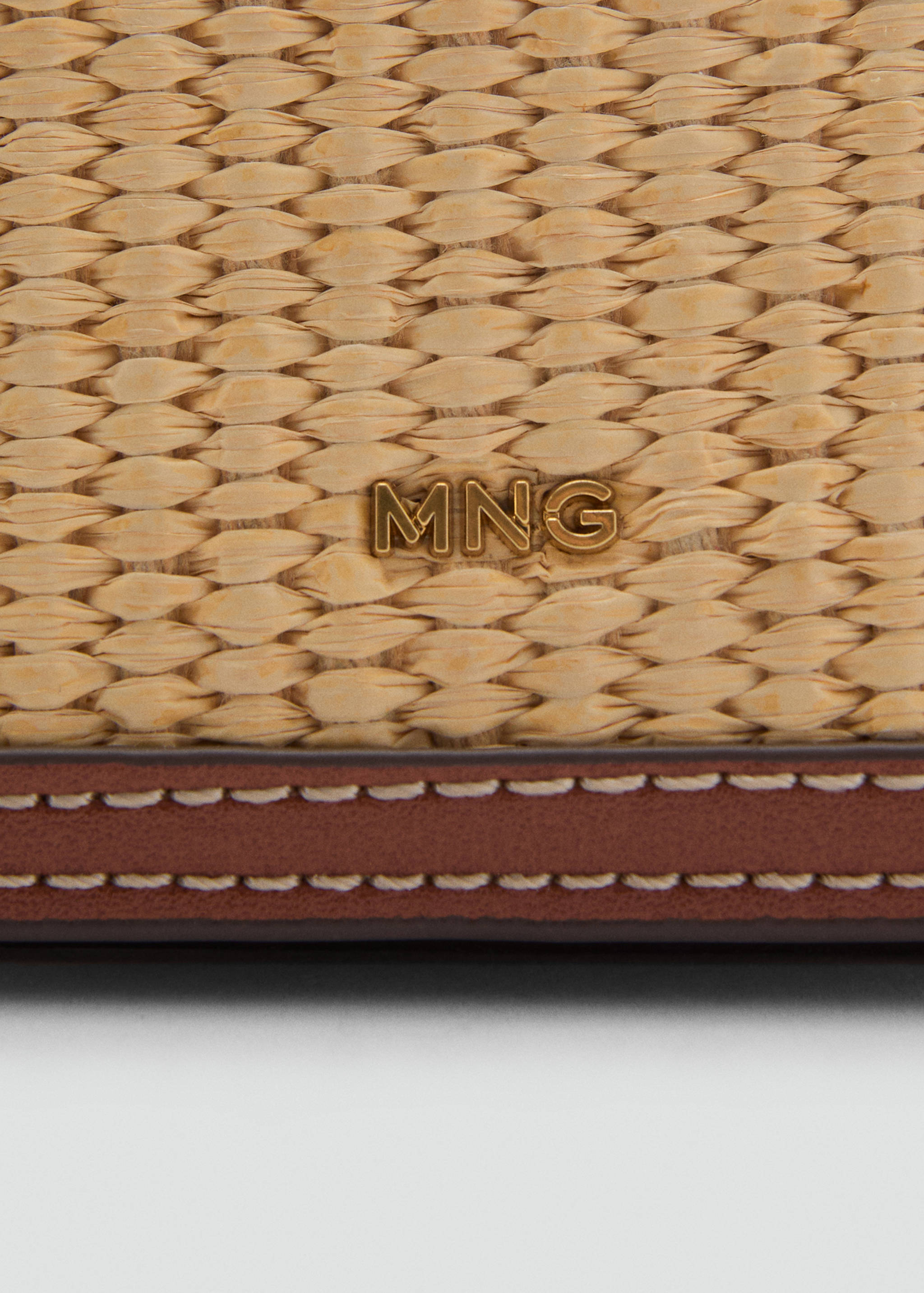 Raffia-effect crossbody purse - Details of the article 1