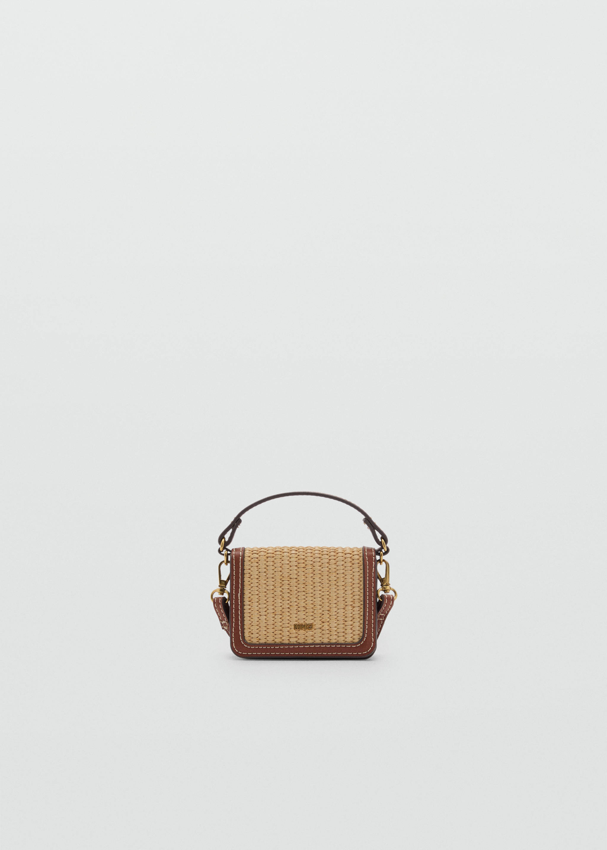 Raffia-effect crossbody purse - Article without model