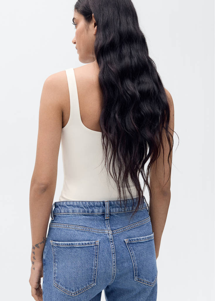Sleeveless fitted bodysuit — Off White