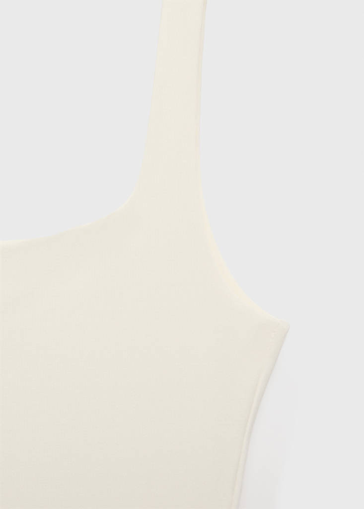 Sleeveless fitted bodysuit — Off White