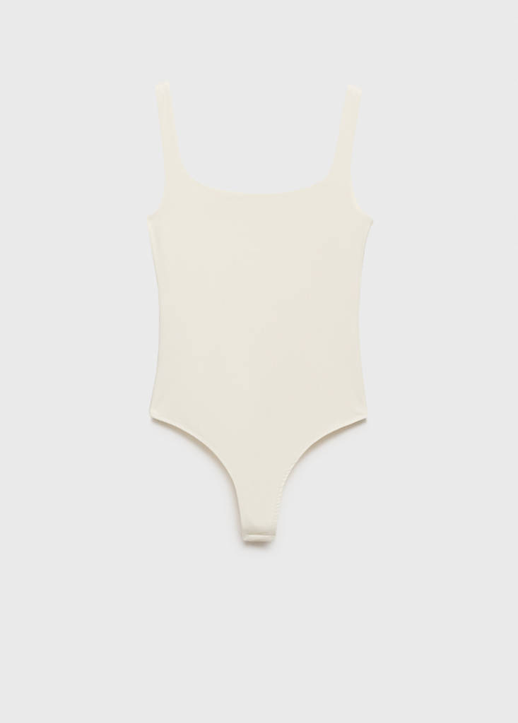 Sleeveless fitted bodysuit — Off White