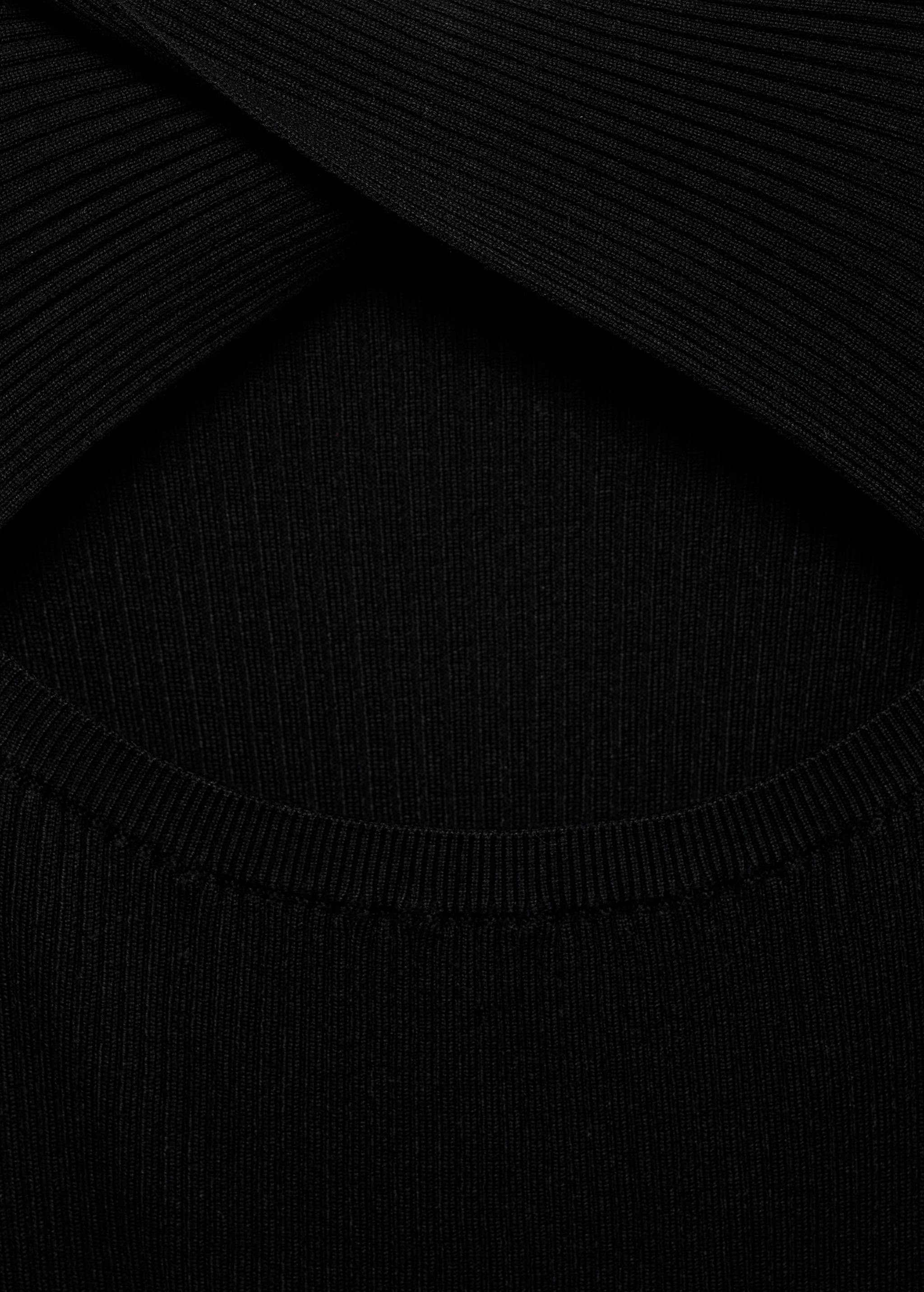 Ribbed midi-dress with slit neckline - Details of the article 8