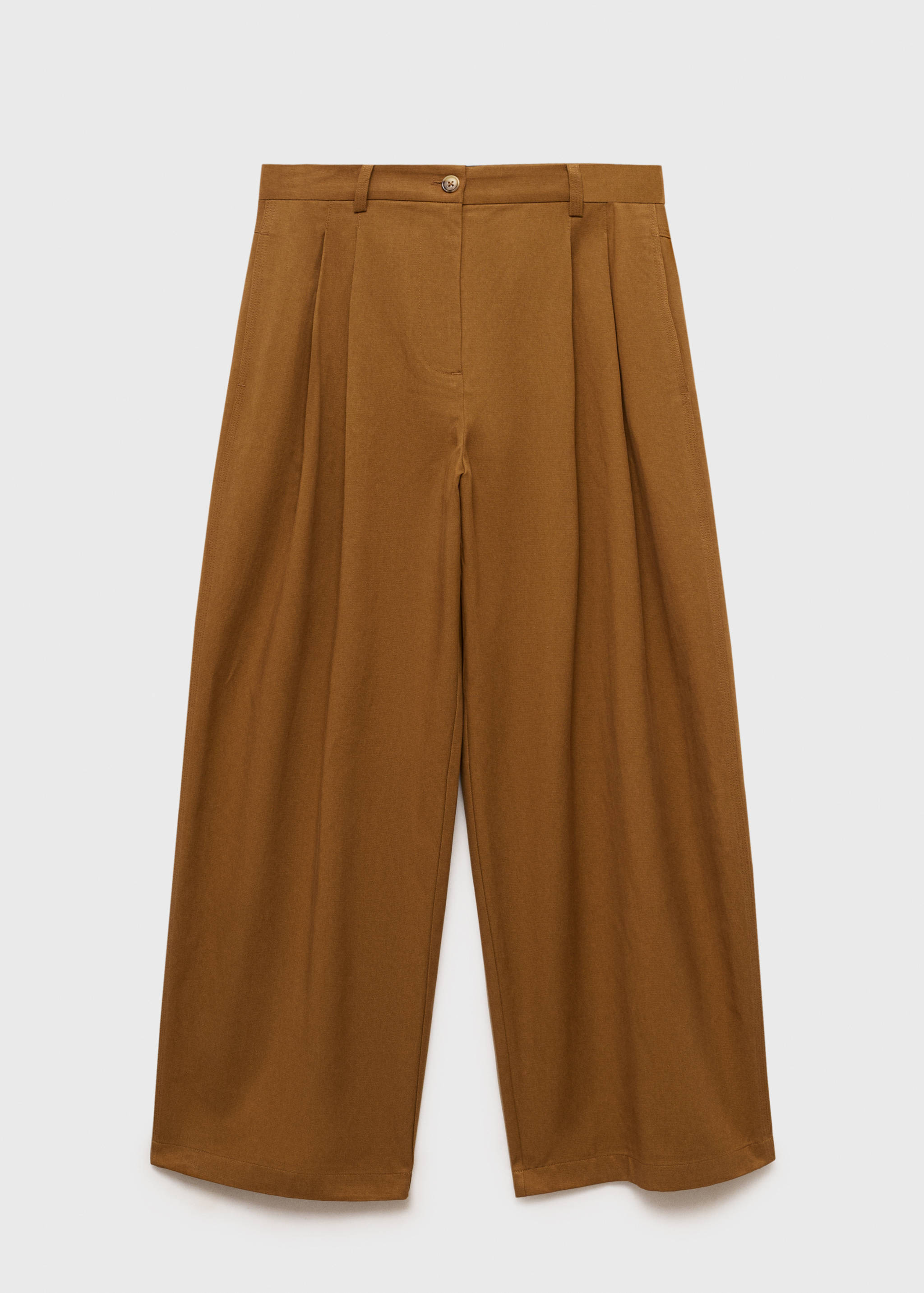 Wide leg trousers in cotton and lyocell blend - Article without model